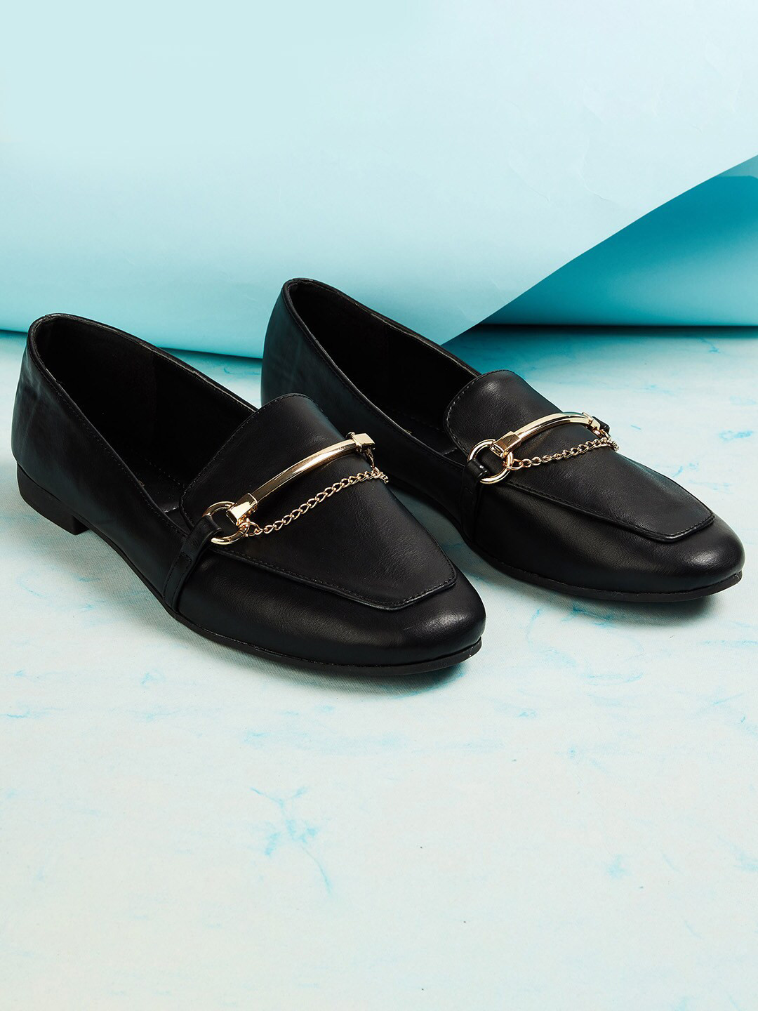 

CODE by Lifestyle Women Black Synthetic Ballerinas with Buckles Flats Shoes