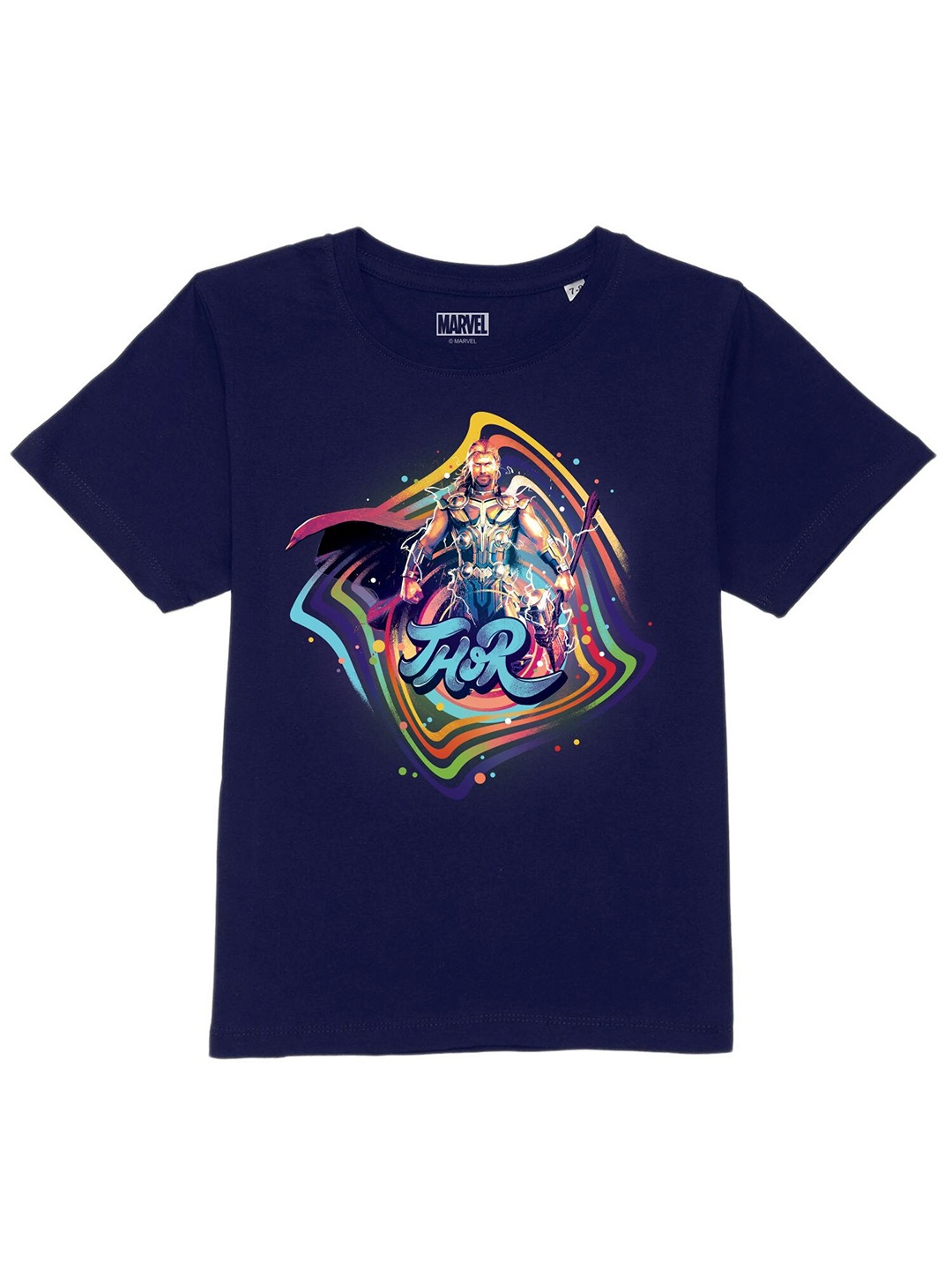 

Marvel by Wear Your Mind Boys Navy Blue Thor Printed Indigo T-shirt