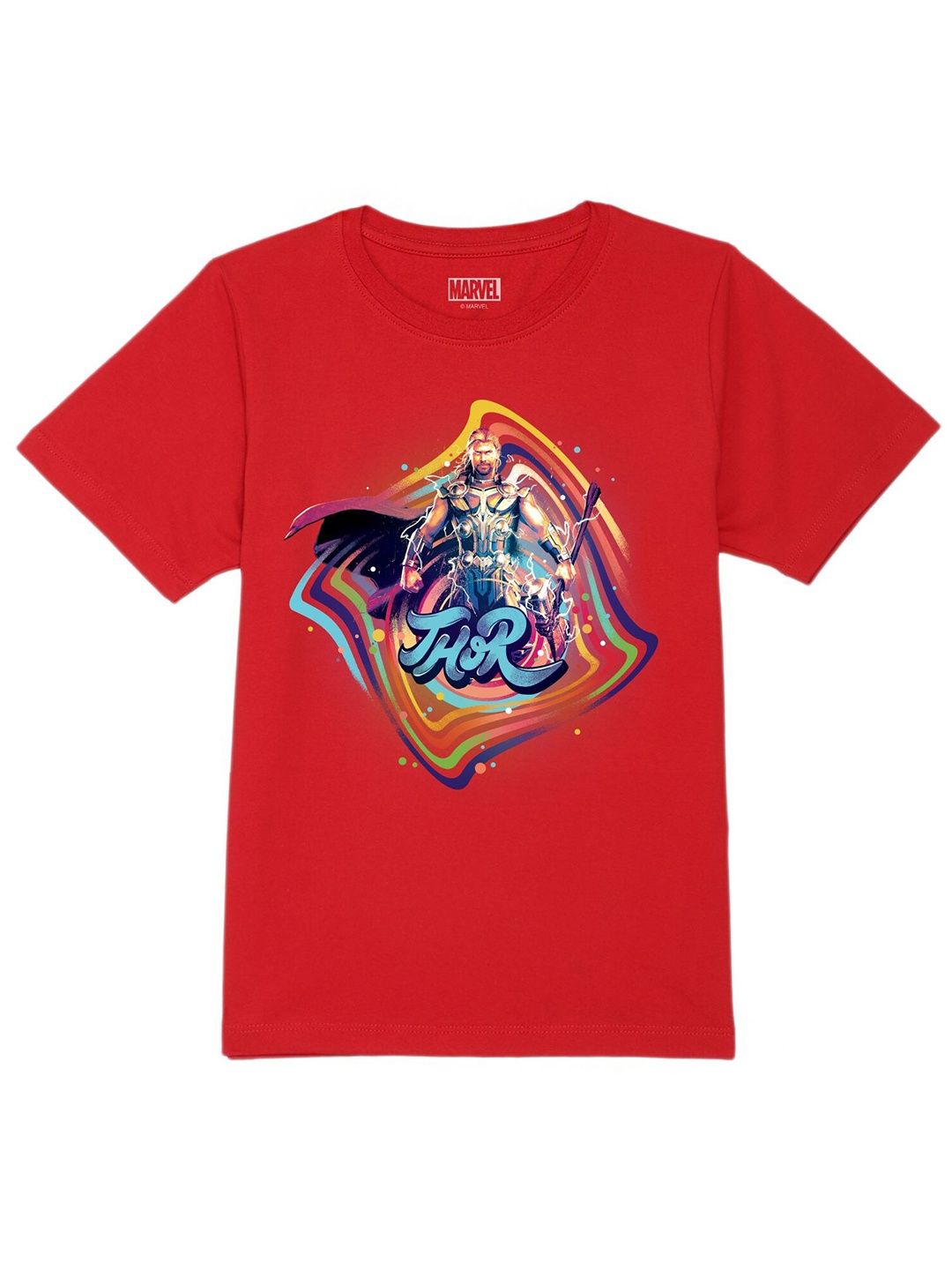 

Marvel by Wear Your Mind Boys Red Thor Printed Cotton T-shirt