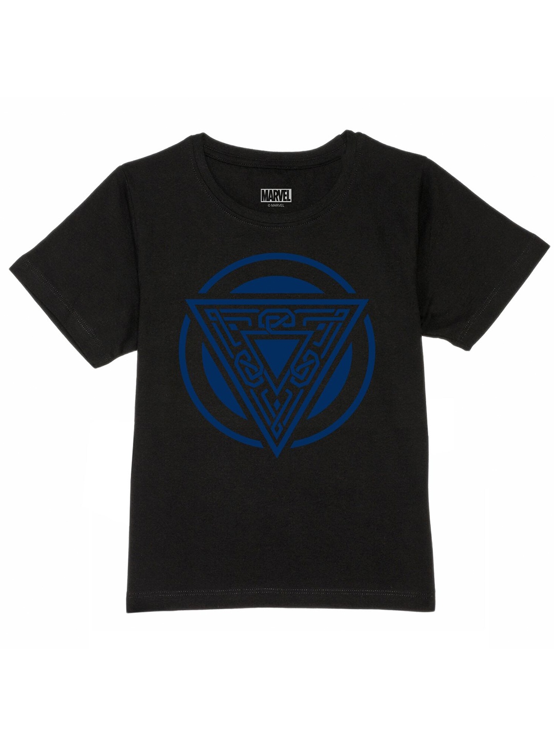 Marvel by Wear Your Mind Boys Black Printed Round Neck T-shirt