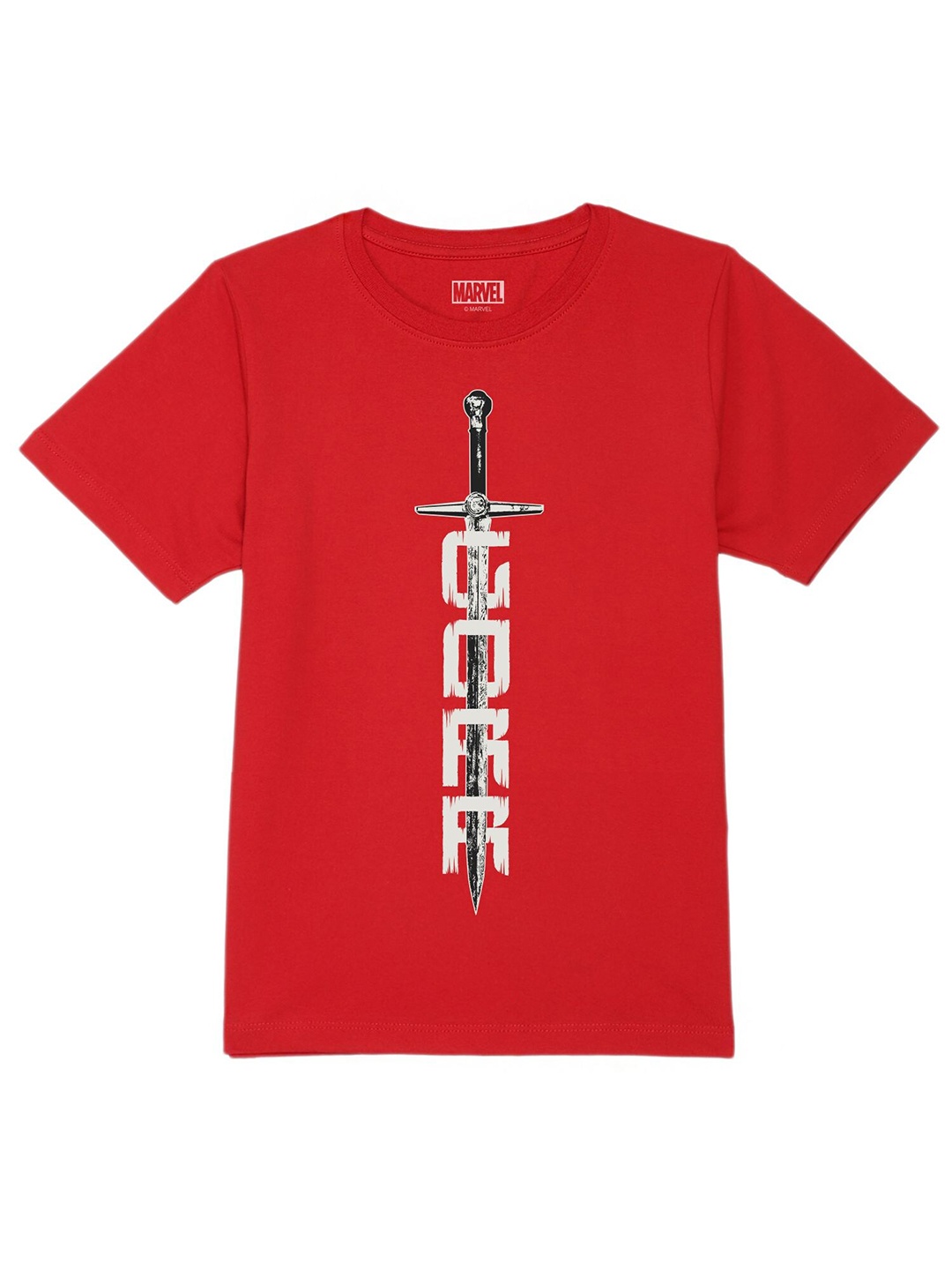 Marvel by Wear Your Mind Boys Red Typography Printed T-shirt