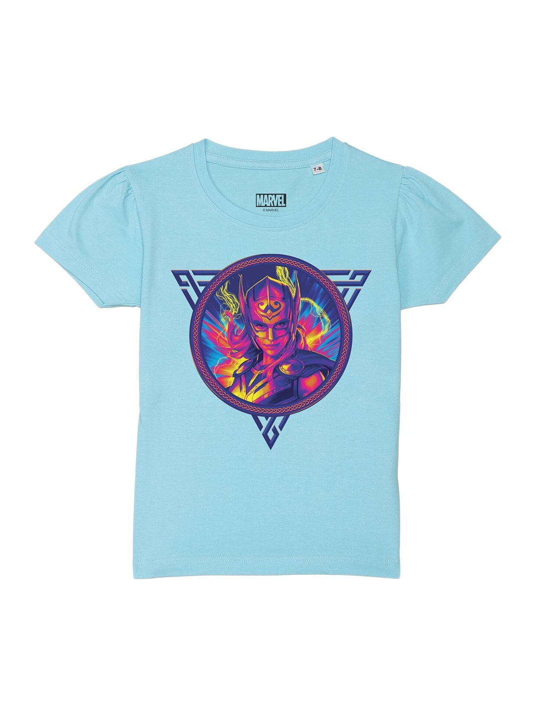 

Marvel by Wear Your Mind Girls Blue Printed T-shirt