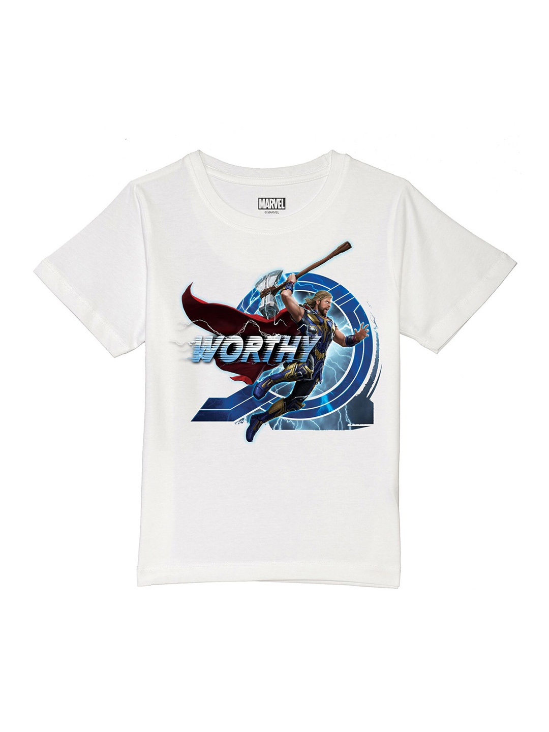 

Marvel by Wear Your Mind Boys White Graphic Printed T-shirt