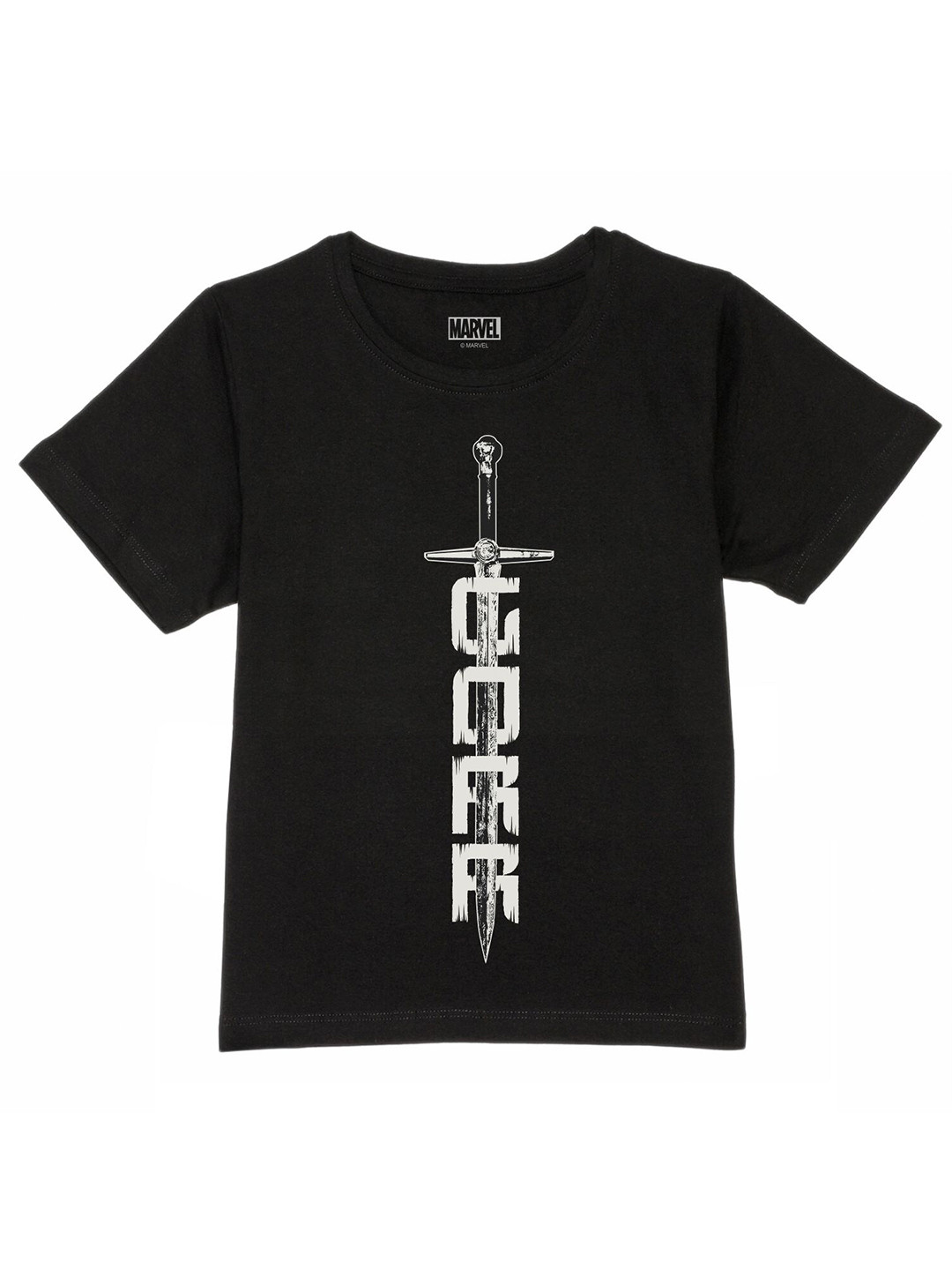 

Marvel by Wear Your Mind Boys Black Typography T-shirt