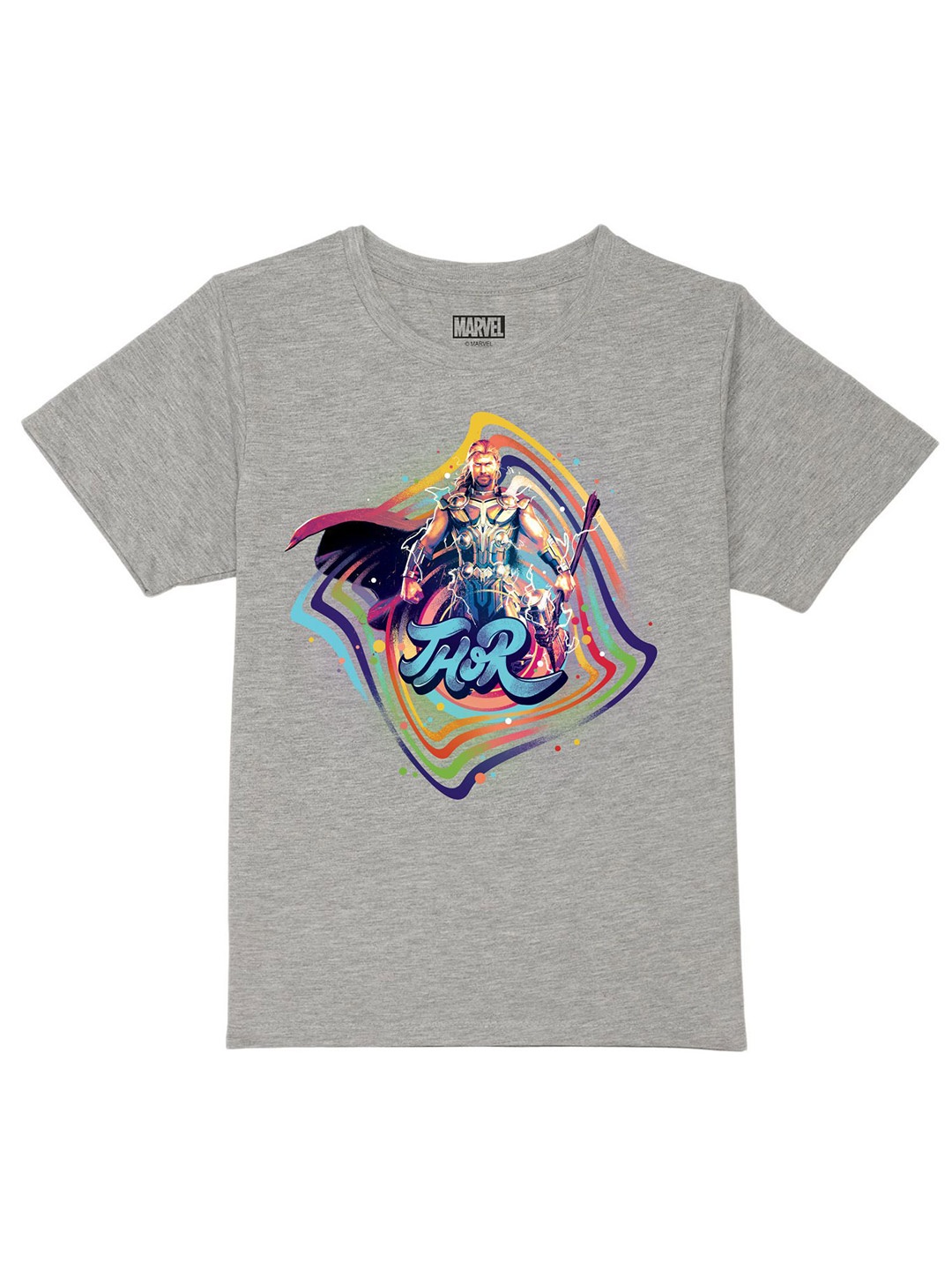 

Marvel by Wear Your Mind Boys Grey Printed Cotton Round Neck T-shirt