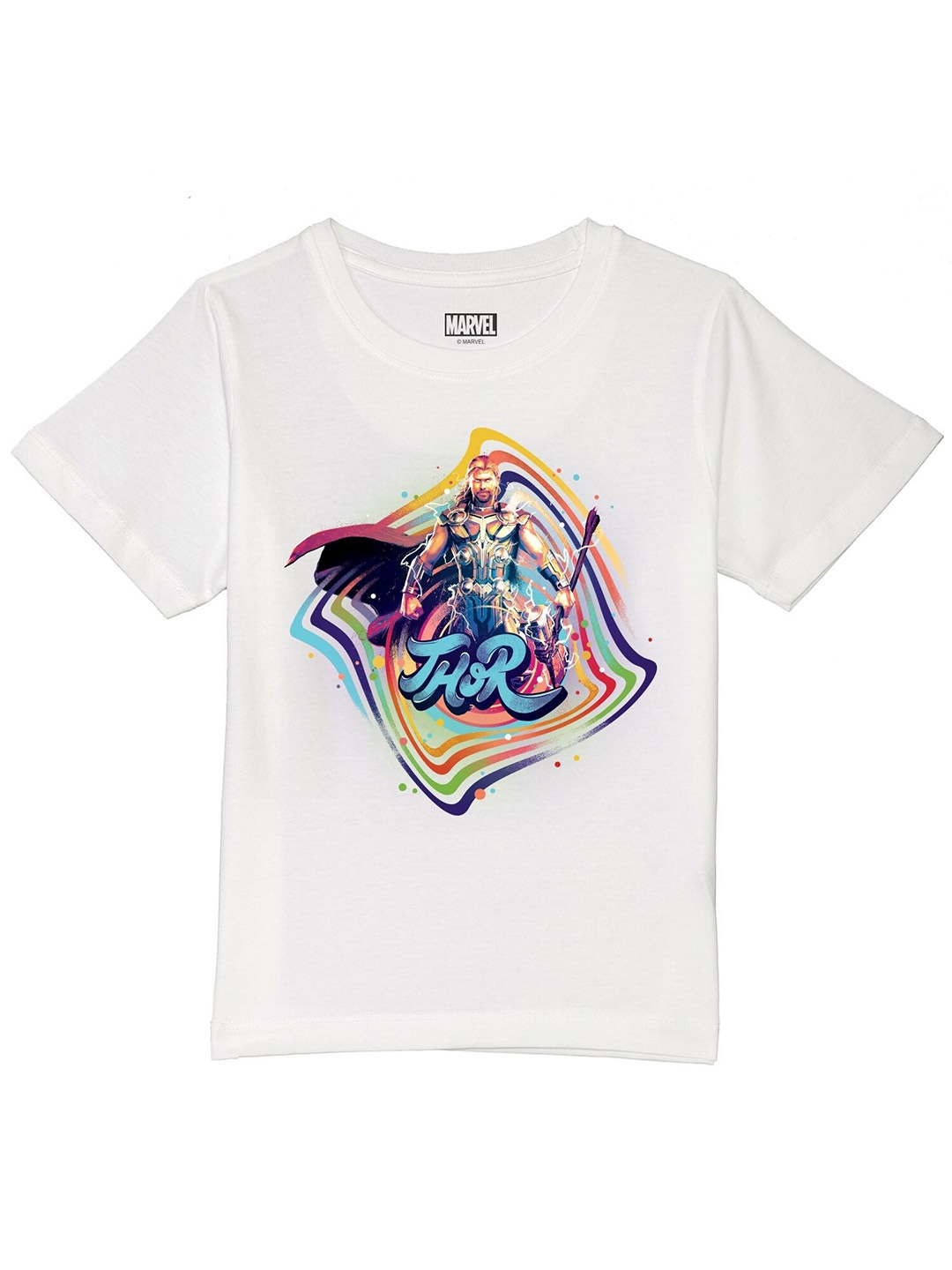 Marvel by Wear Your Mind Boys White Printed T-shirt