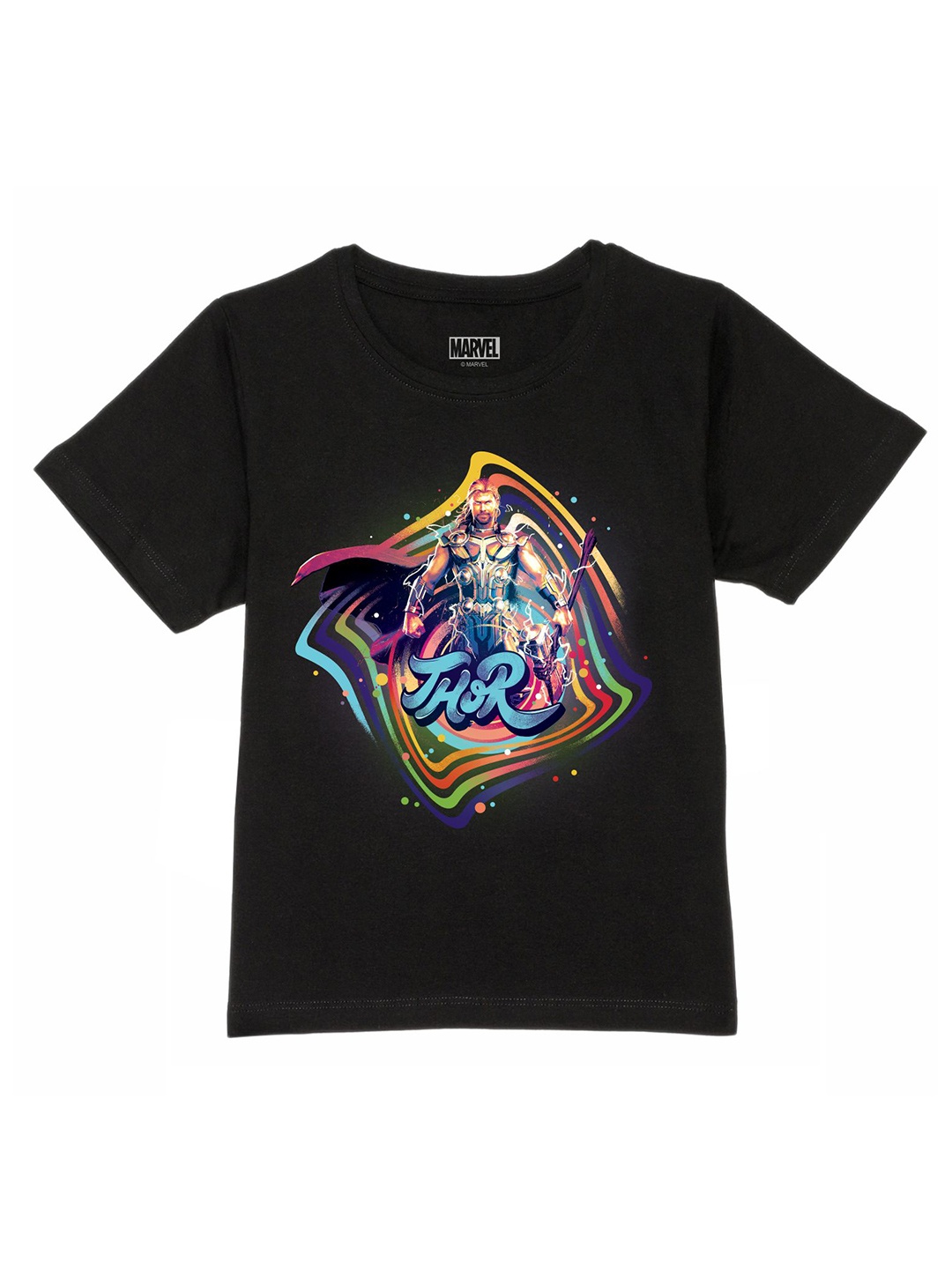 

Marvel by Wear Your Mind Boys Black Thor Graphic Printed T-shirt