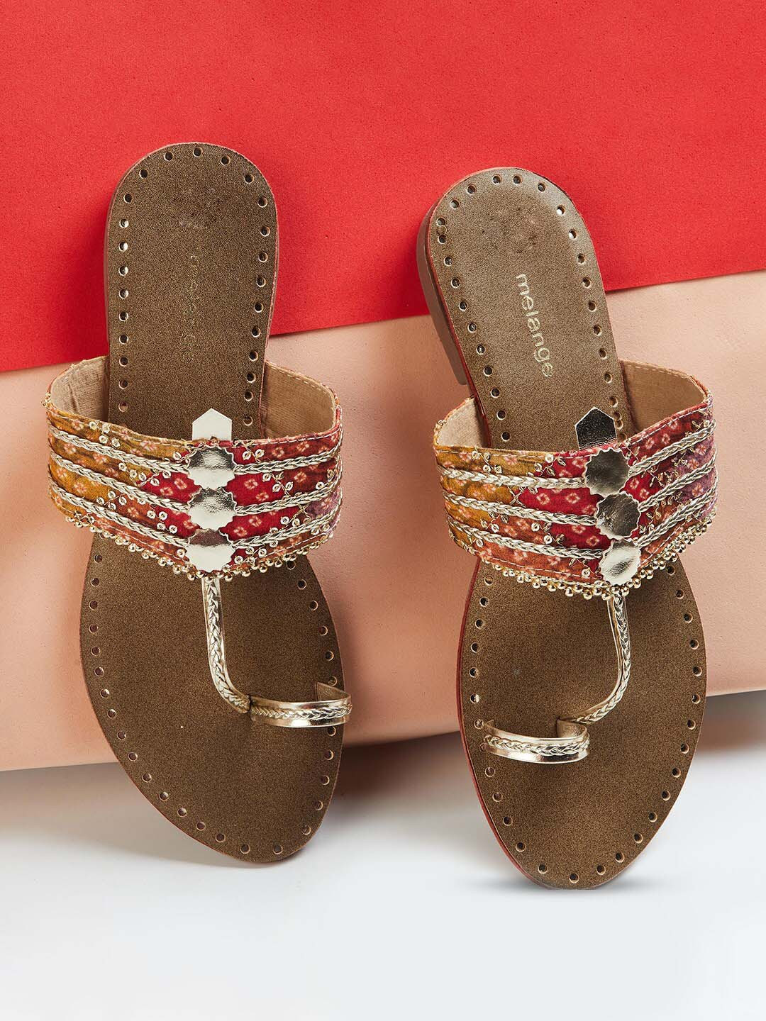 

Melange by Lifestyle Women Pink Printed One Toe Flats