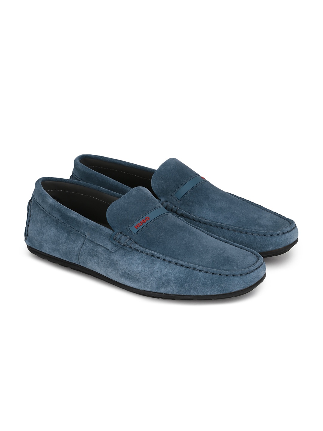 HUGO Men Blue Solid Loafers