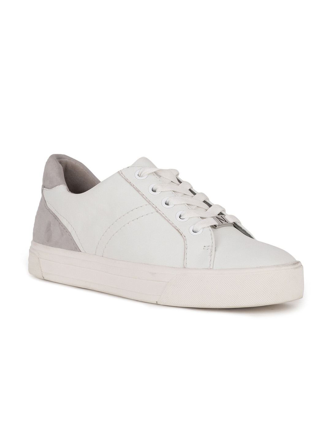 

Naturalizer Women White Colourblocked Leather Sneakers