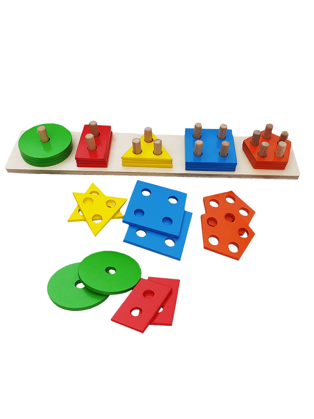 

Wembley Toys Kids Multicolor Wooden Puzzle Board, Multi