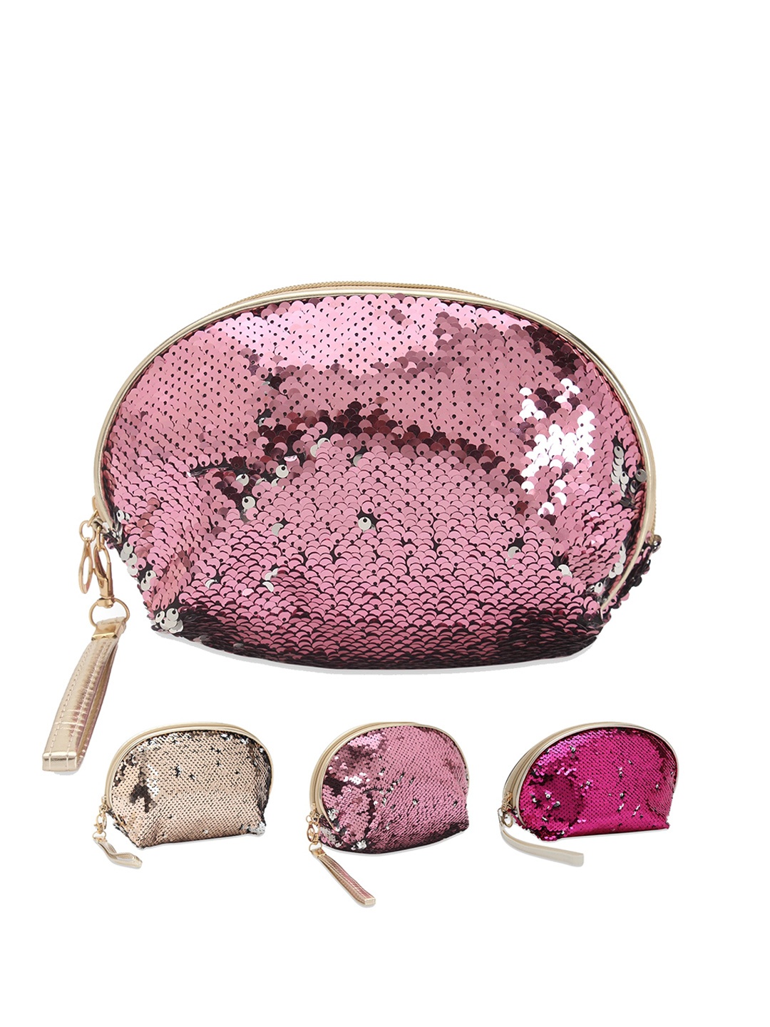 

NFI essentials Women Light Pink Sequins Design Stylish Pouches