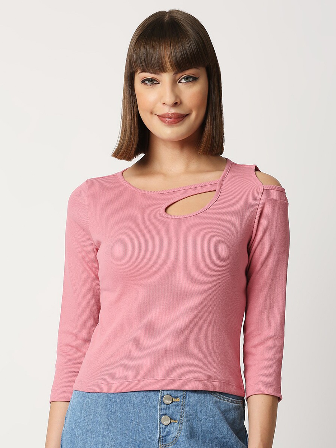 

Kraus Jeans Pink Solid Top