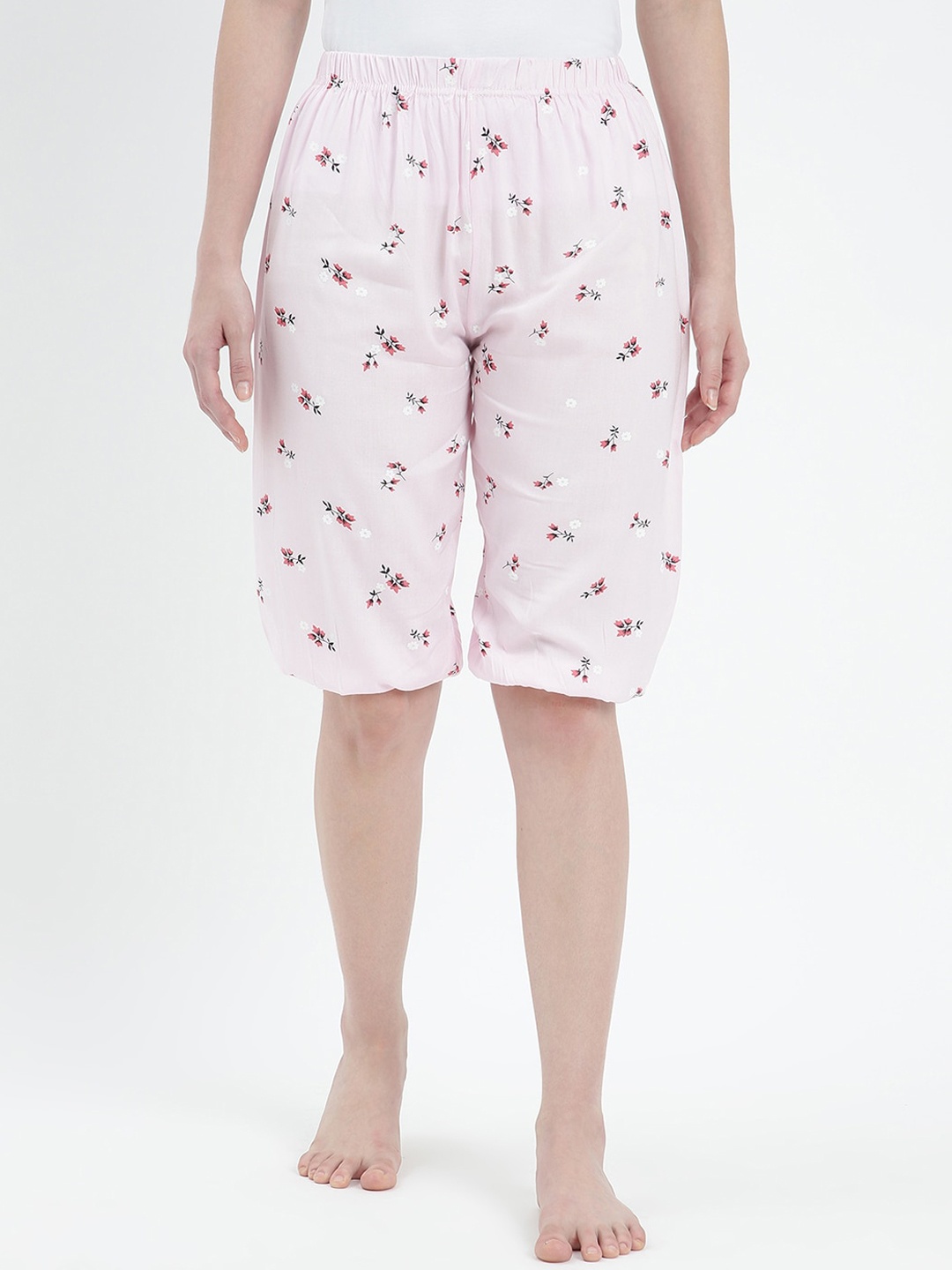 

V2 Value & Variety Women Pink Floral Printed Lounge Capris