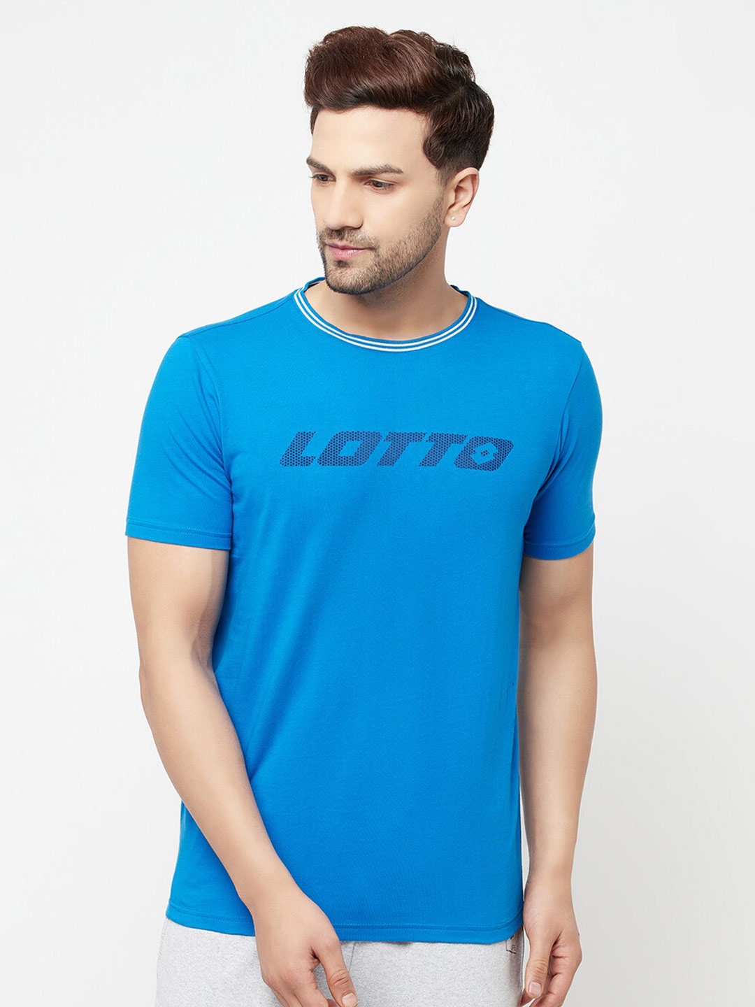 

Lotto Men Blue Typography T-shirt