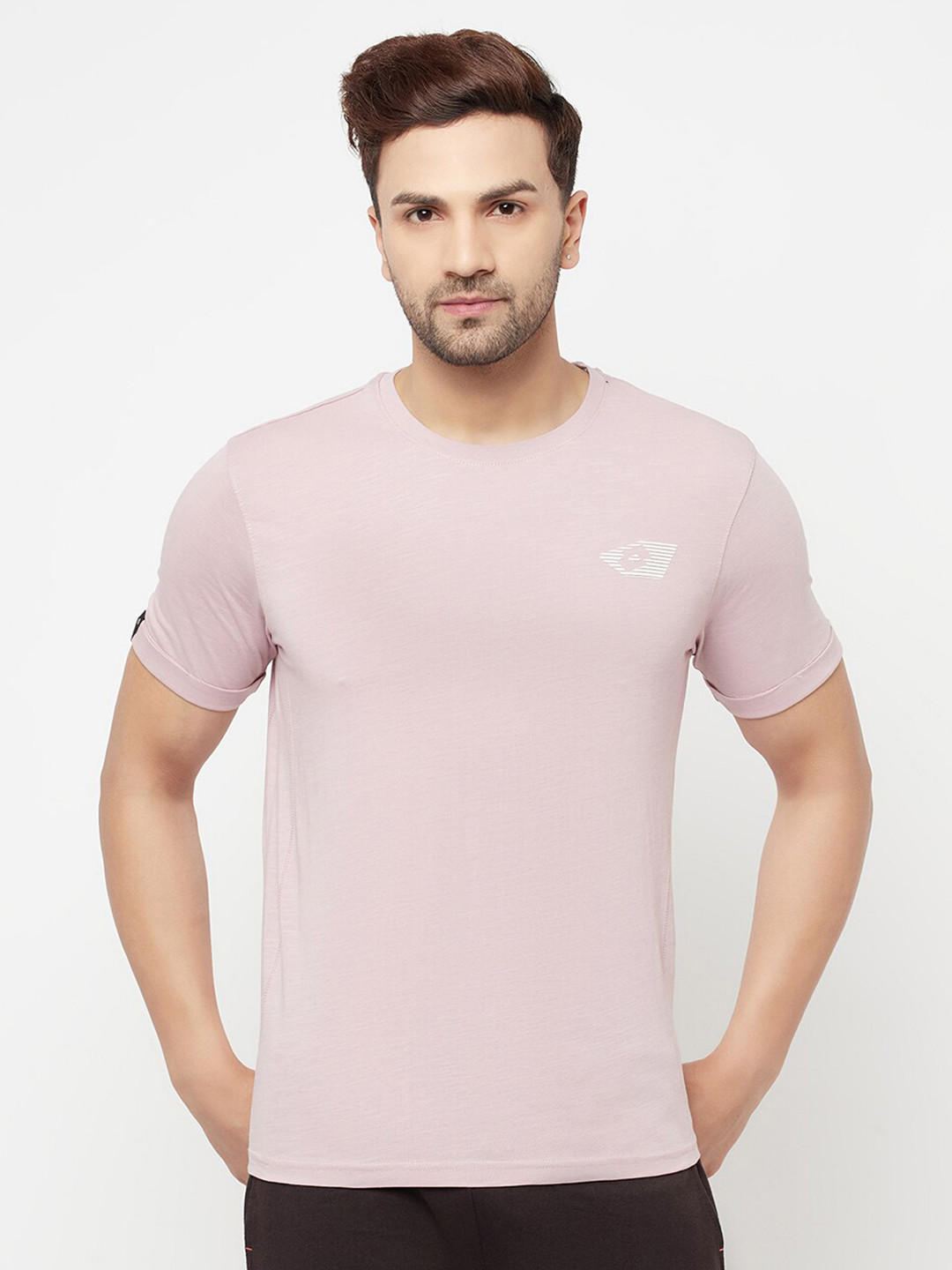 

Lotto Men Beige Applique T-shirt