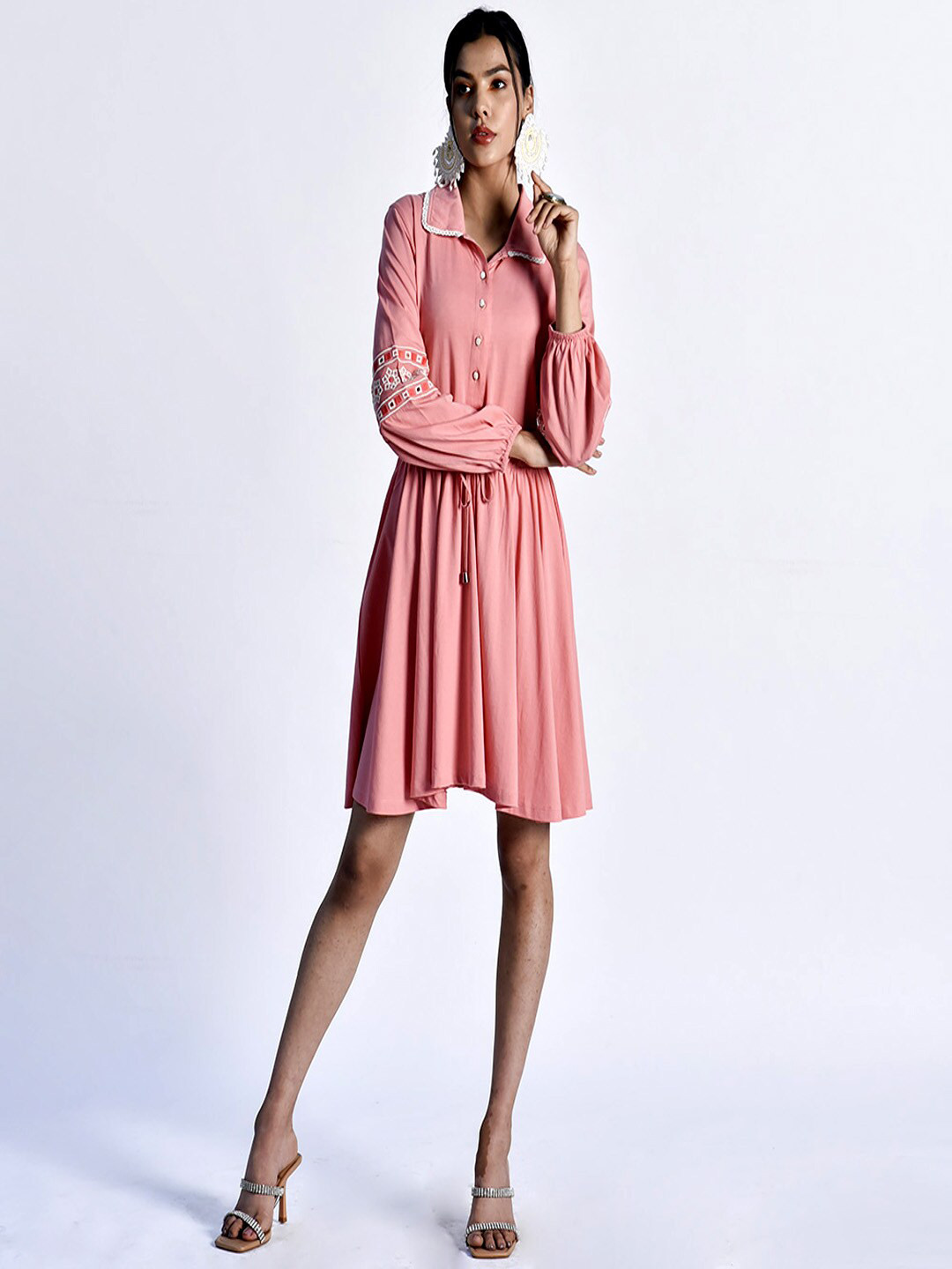 

Sttavoss Women Peach-Coloured Dress