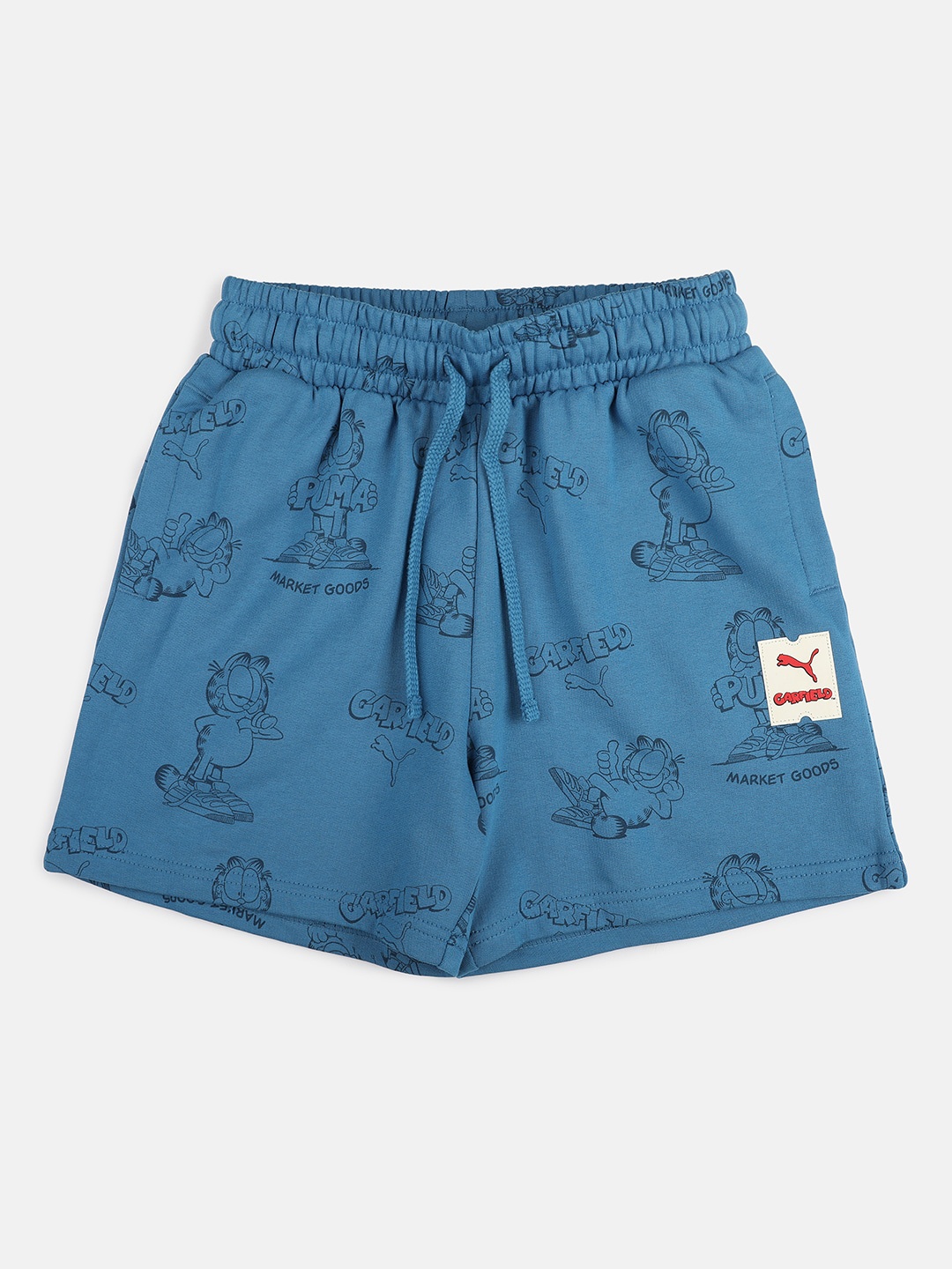 

Puma Boys Blue PUMA x GARFIELD Printed Loose Fit Shorts