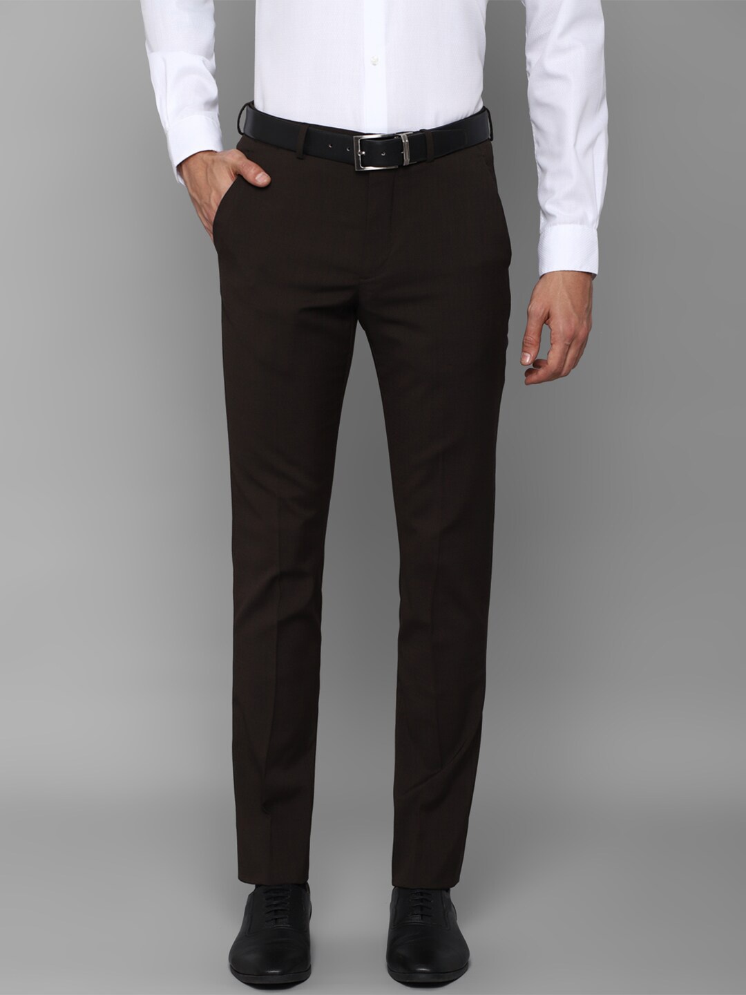 

Louis Philippe Men Brown Slim Fit Trousers