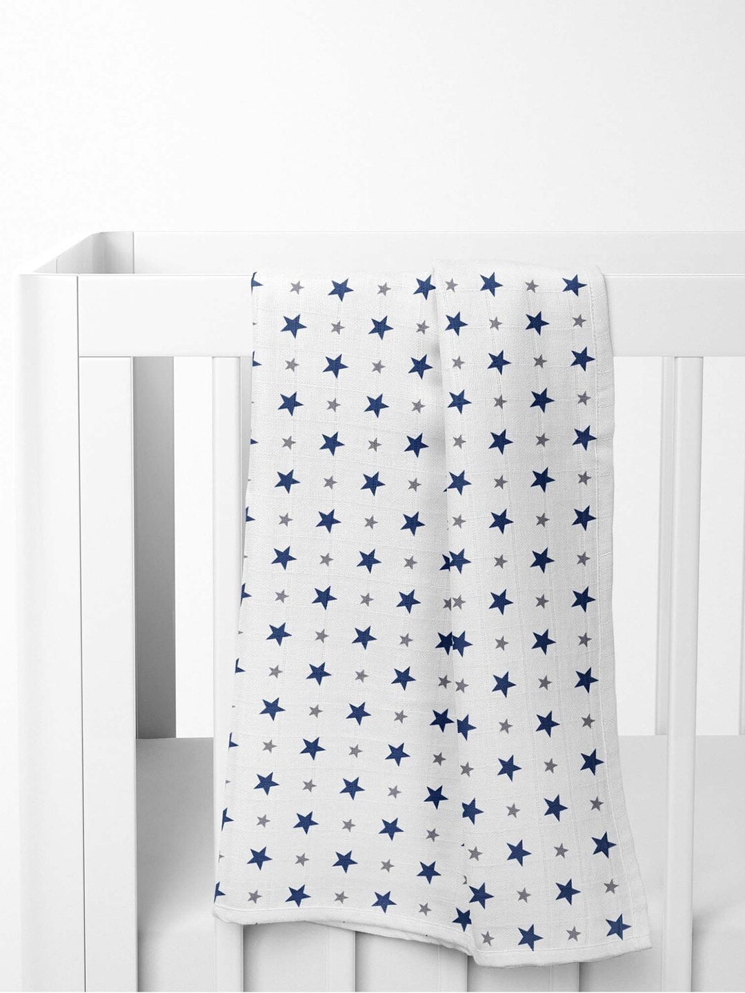 

haus & kinder Infant Kids Set Of 4 Pure Cotton Muslin Swaddle Wrap, Multi