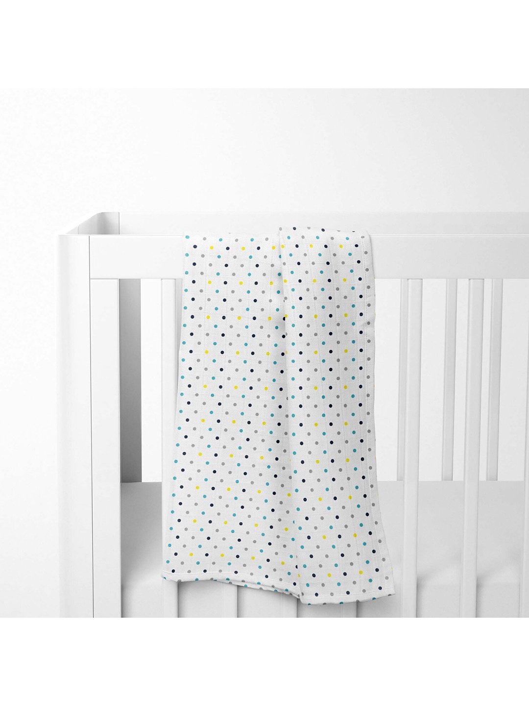 

haus & kinder Infant Kids Set Of 5 Pure Cotton Muslin Swaddle Wrap, Multi