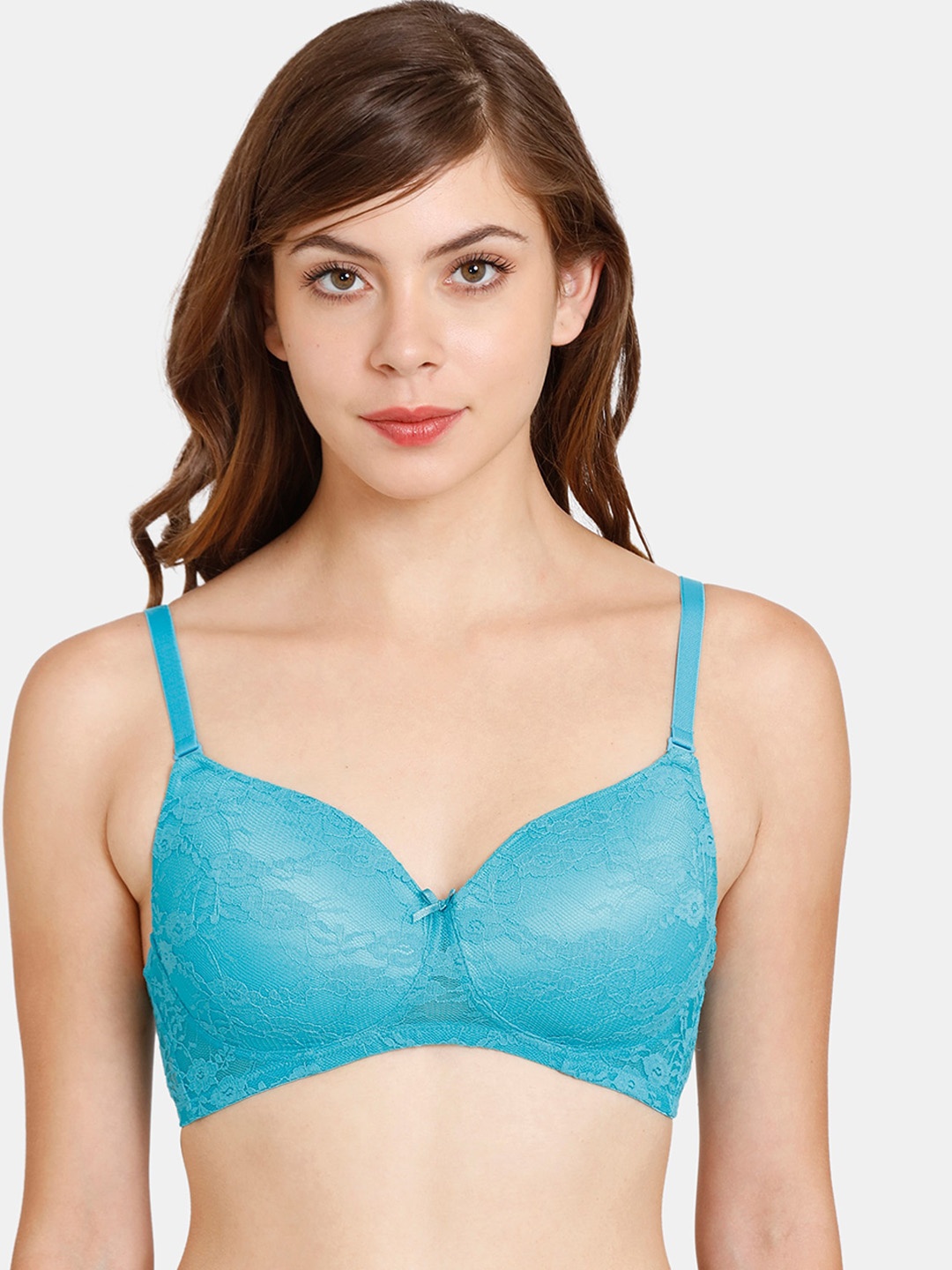 

Rosaline by Zivame Women Blue Non-Wired Lightly Padded Bra