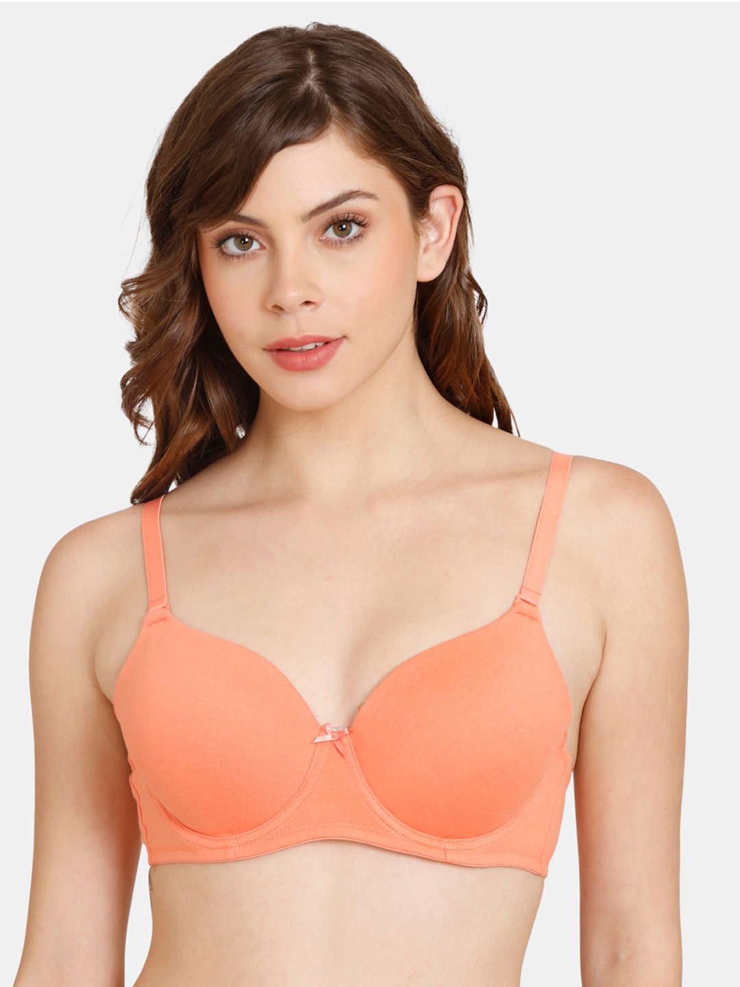 

Rosaline by Zivame Orange Underwired Lightly Padded T-shirt Bra