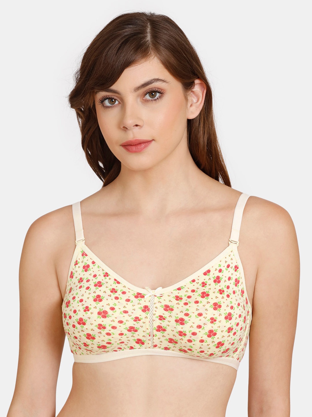 

Rosaline by Zivame Women Yellow & Red Non Padded Everyday Bra
