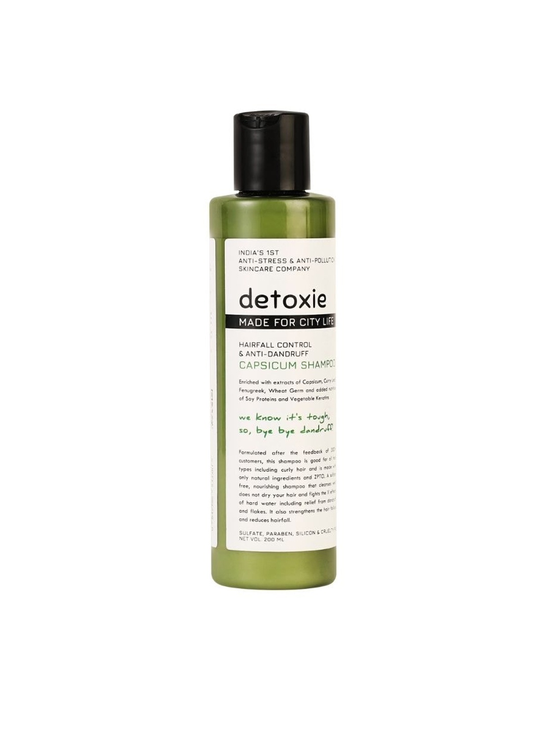 

Detoxie Anti-Dandruff & Flake Relief Capsicum Shampoo - 200 ml, White