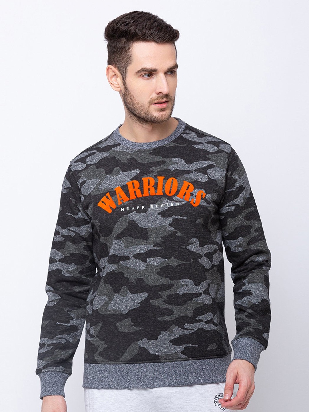 

Status Quo Men Black Printed Sweatshirt