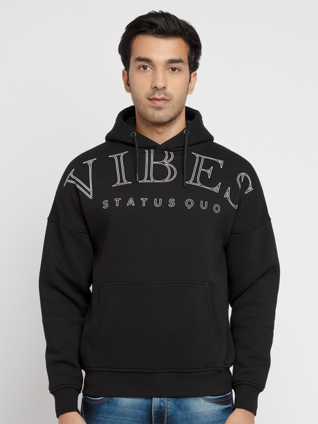 

Status Quo Men Black Printed Sweatshirt