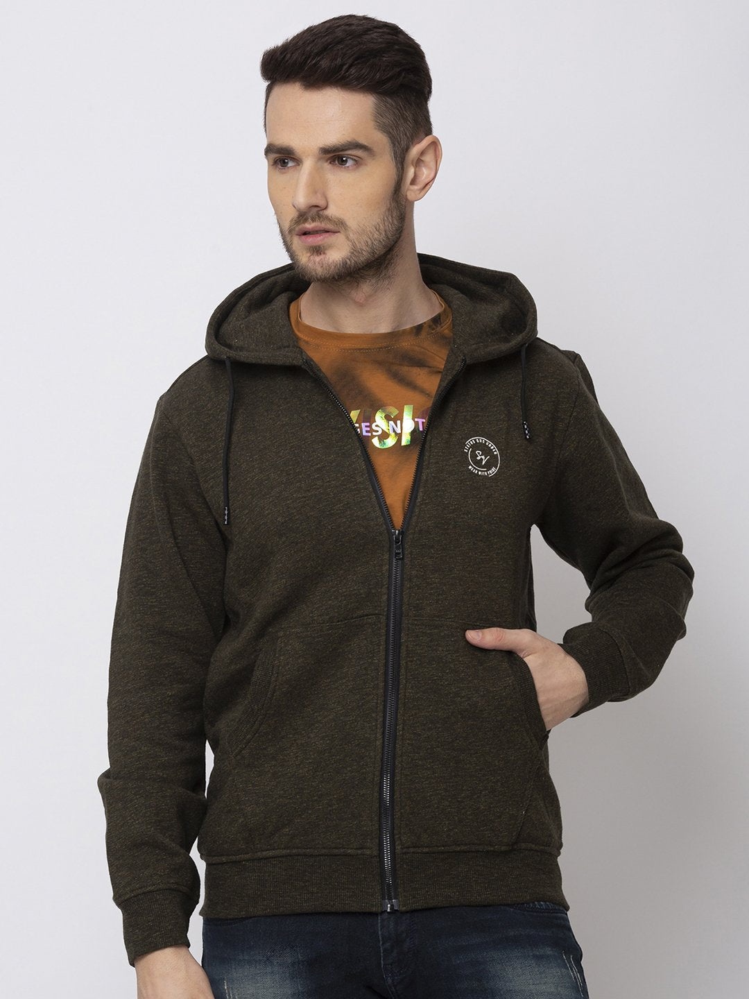 Status Quo Men Olive Green Sweatshirt