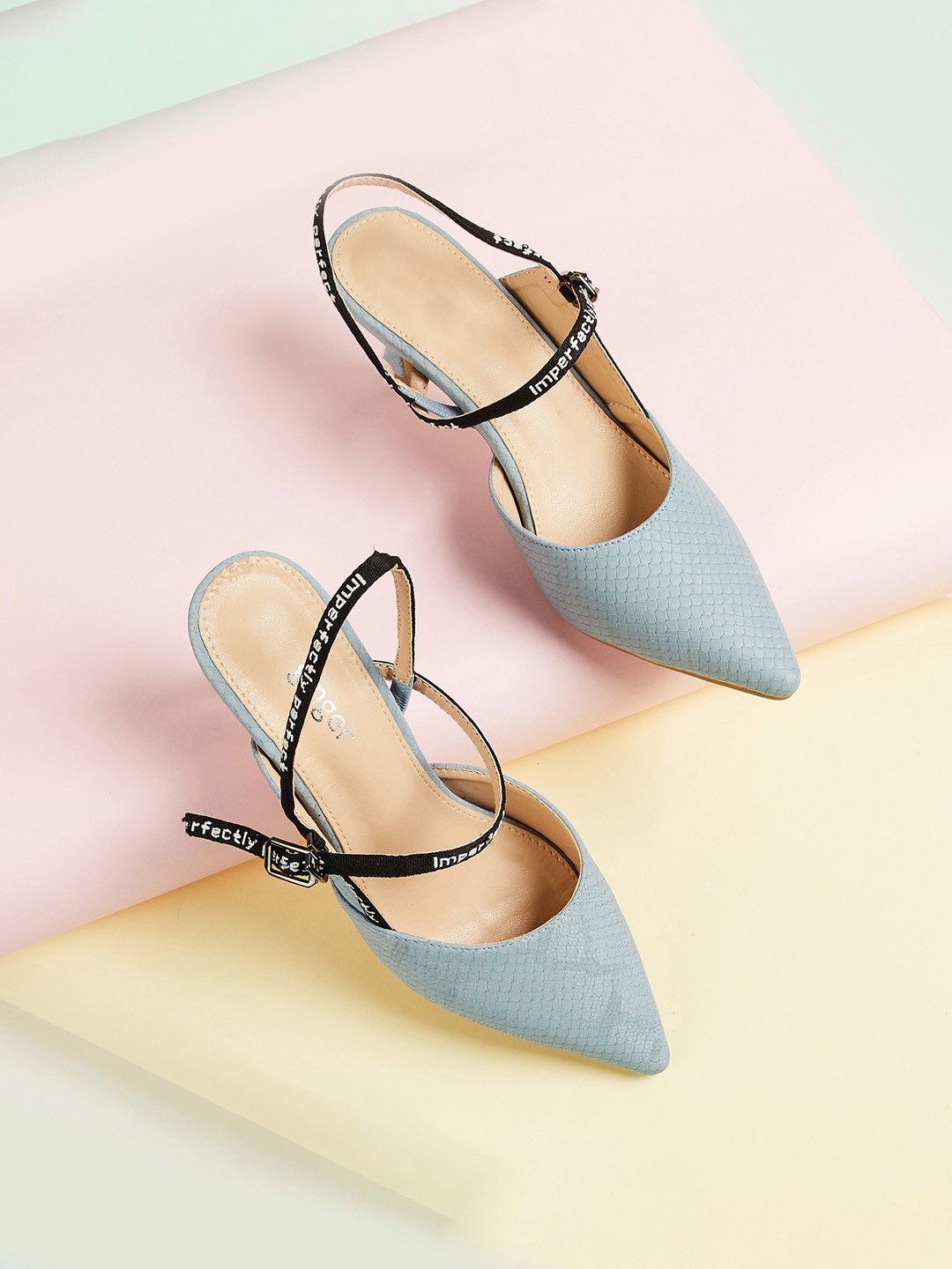 

Ginger by Lifestyle Women Blue Solid Mules