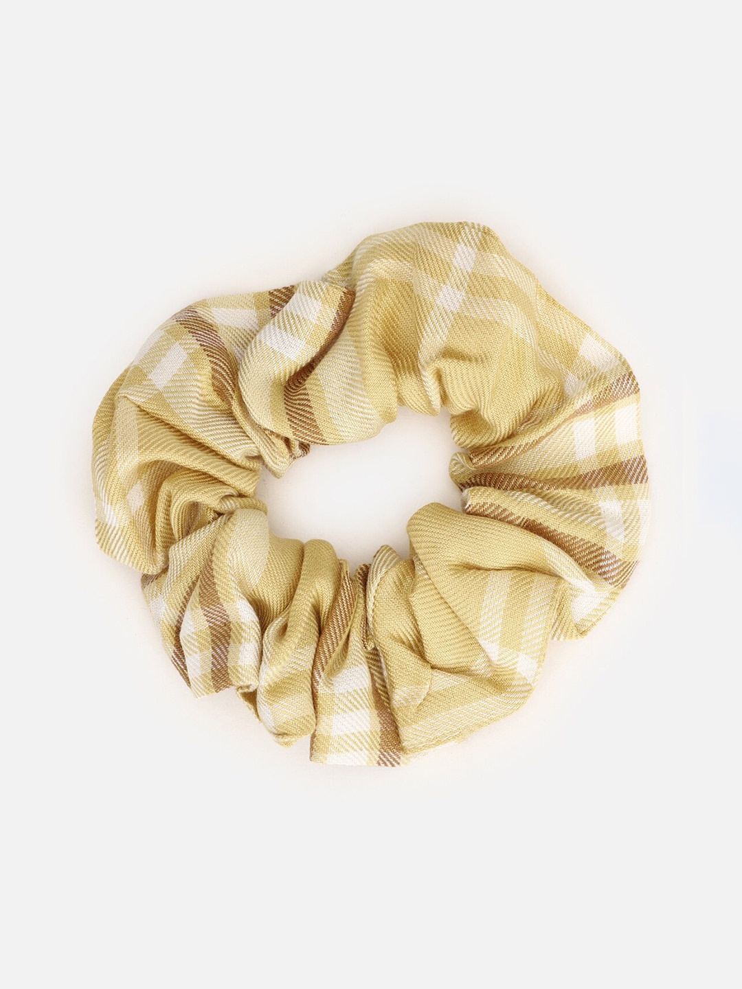 

FOREVER 21 Women Cream-Coloured & White Printed Scrunchie