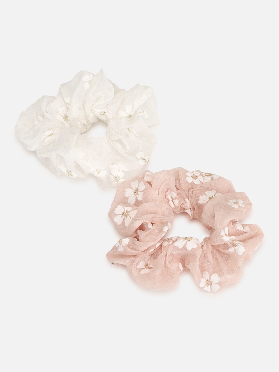 

FOREVER 21 Women White & Peach-Coloured Set of 2 Hairband