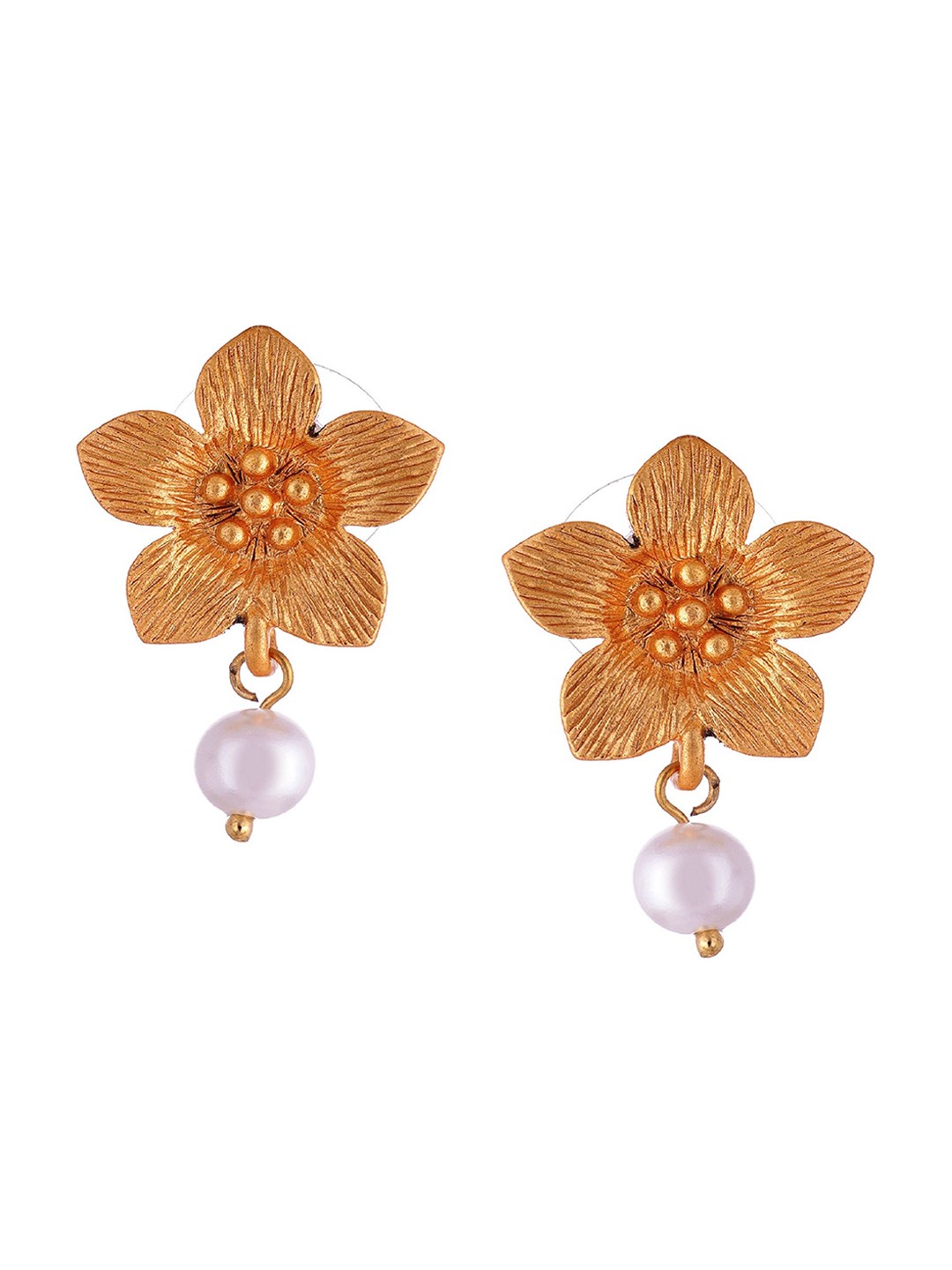 

Kshitij Jewels Gold-Toned Contemporary Drop Earrings