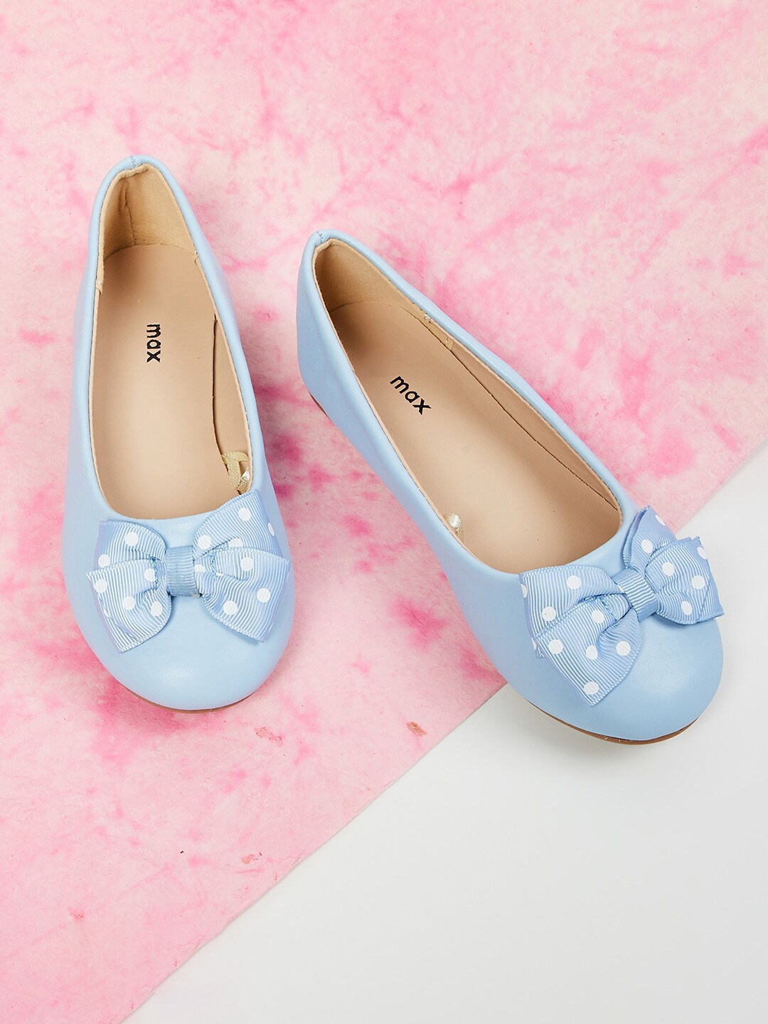 

max Girls Blue PU Slip-On Sneakers