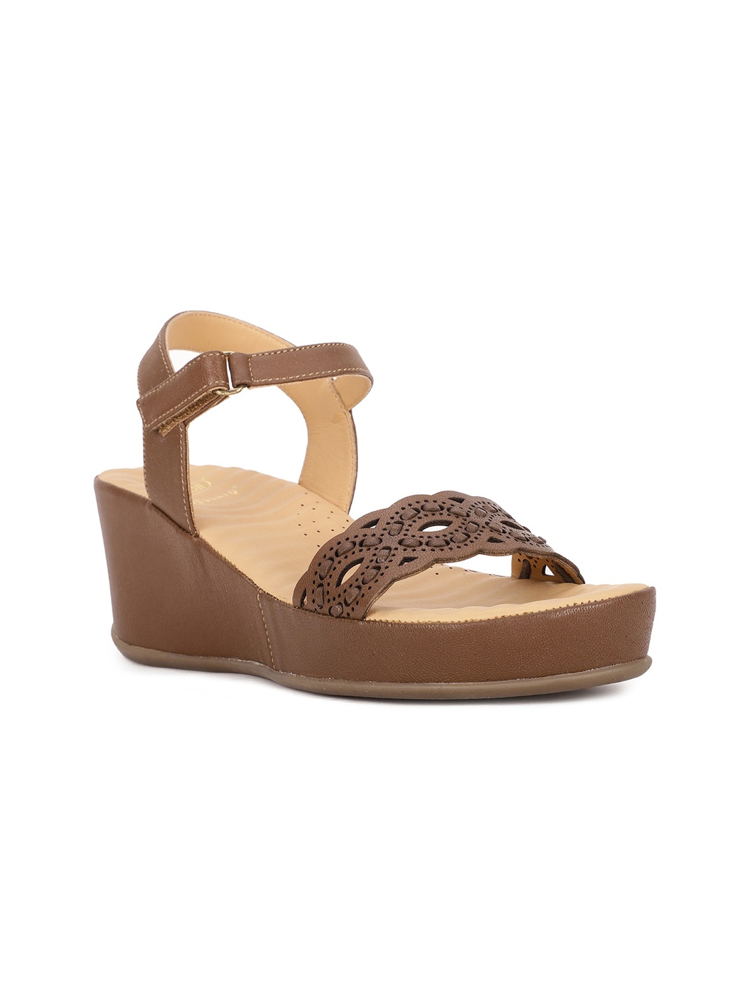 

Scholl Brown Leather Wedge Heels