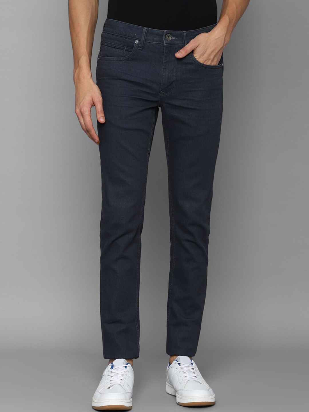 

Louis Philippe Jeans Men Navy Blue Slim Fit Low-Rise Jeans