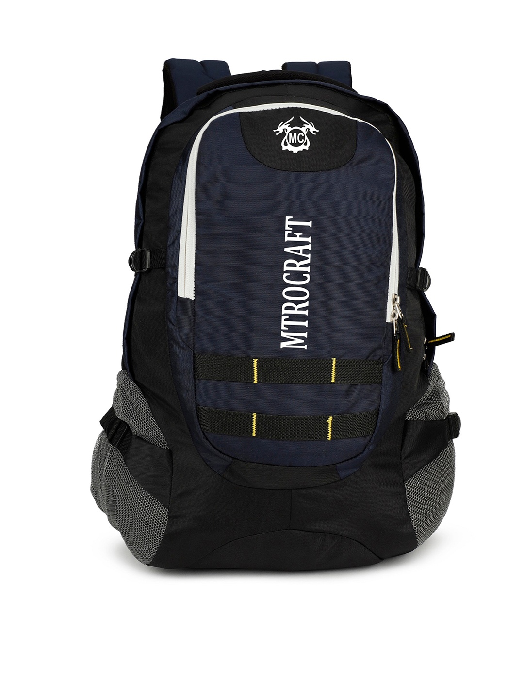 

MTROCRAFT Unisex Blue & Black Backpack with Reflective Strip