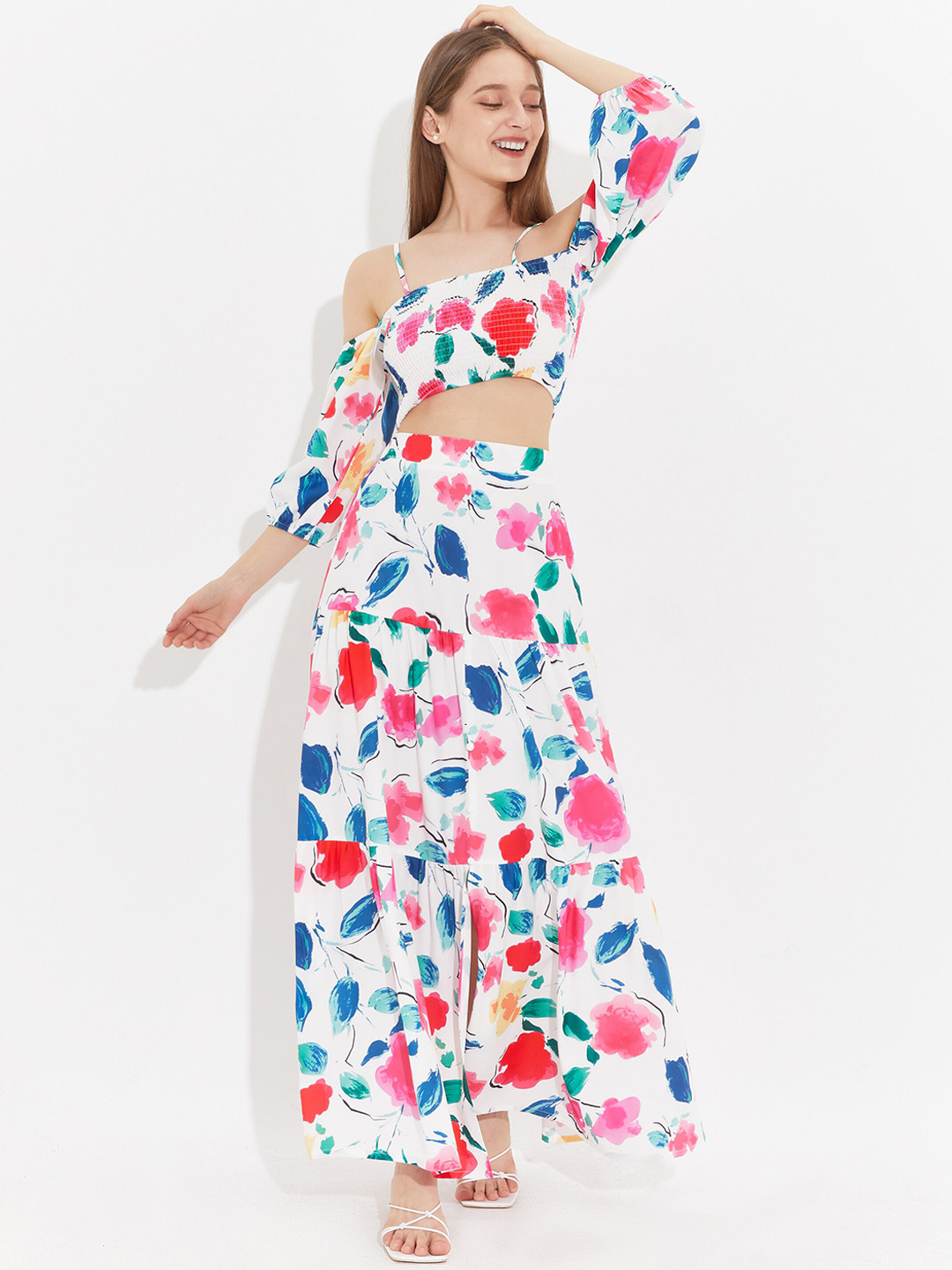 

URBANIC Women Multicoloured Printed Co-Ords, Multi