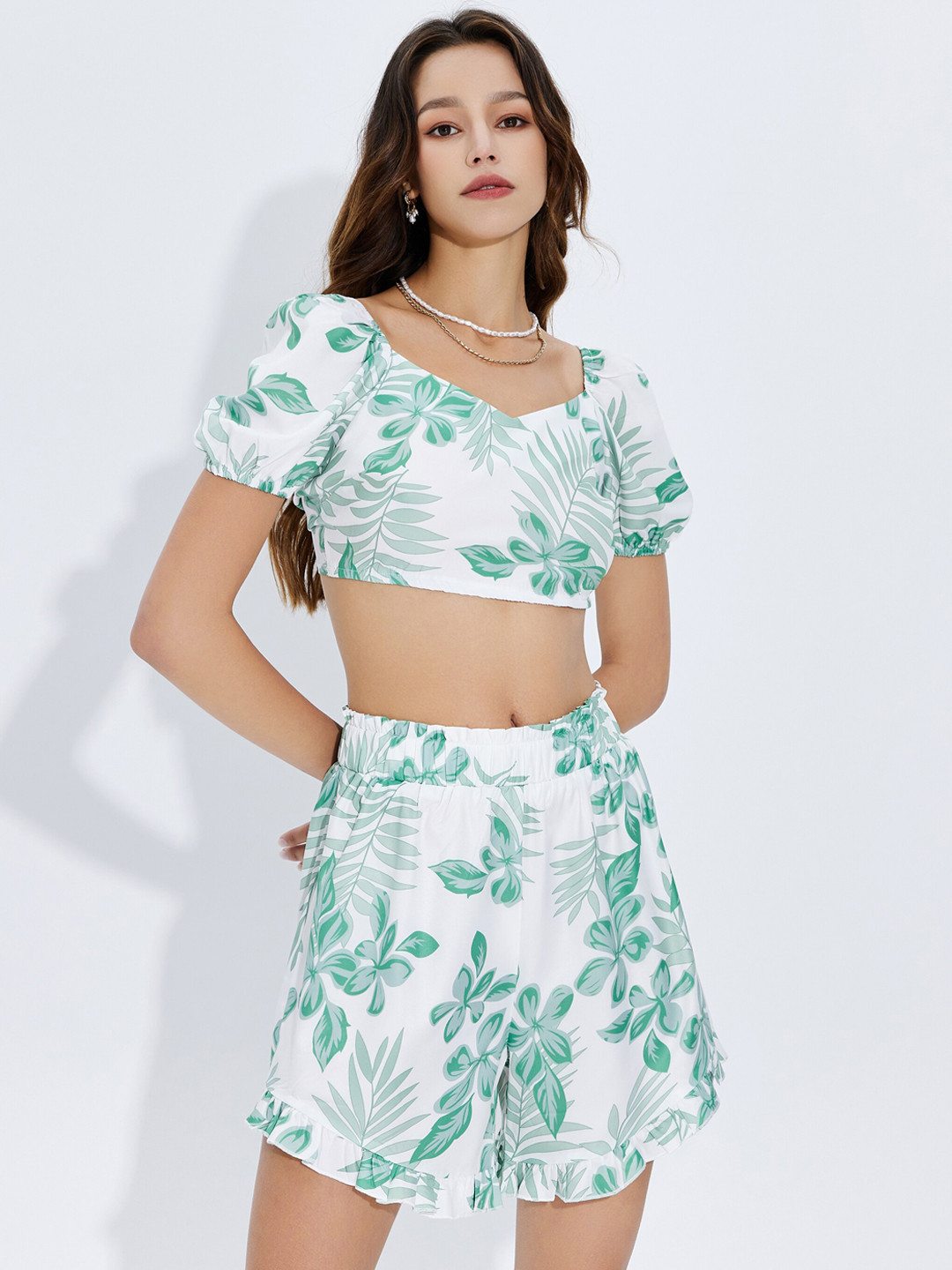 

URBANIC Women Green Printed Co-Ords