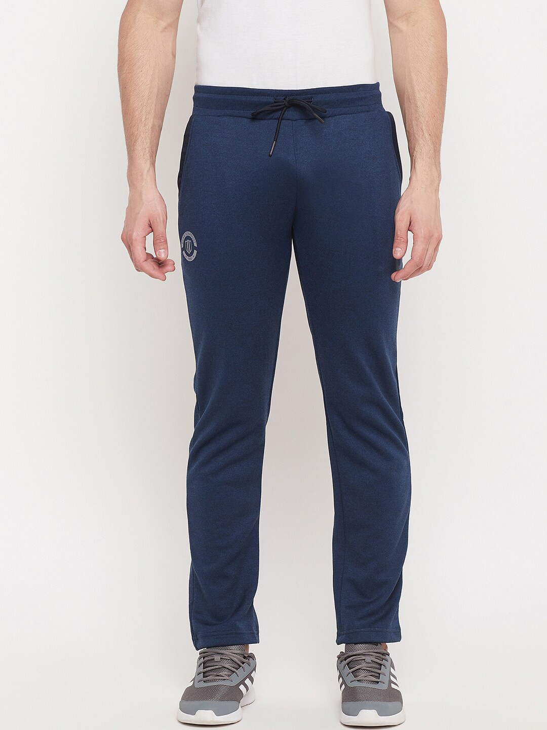 

Duke Men Navy Blue Solid Track Pants