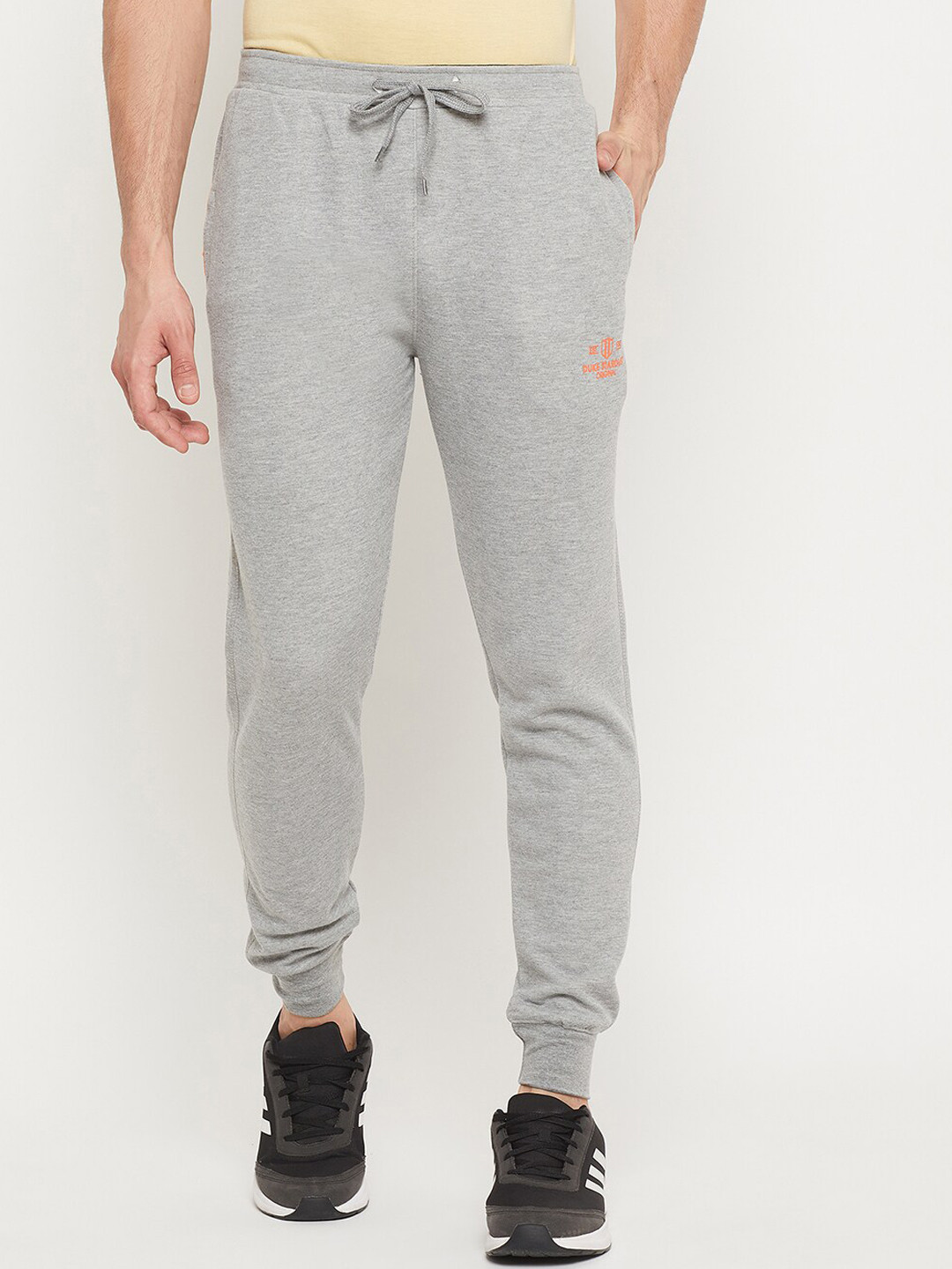 

Duke Men Grey Solid Joggers