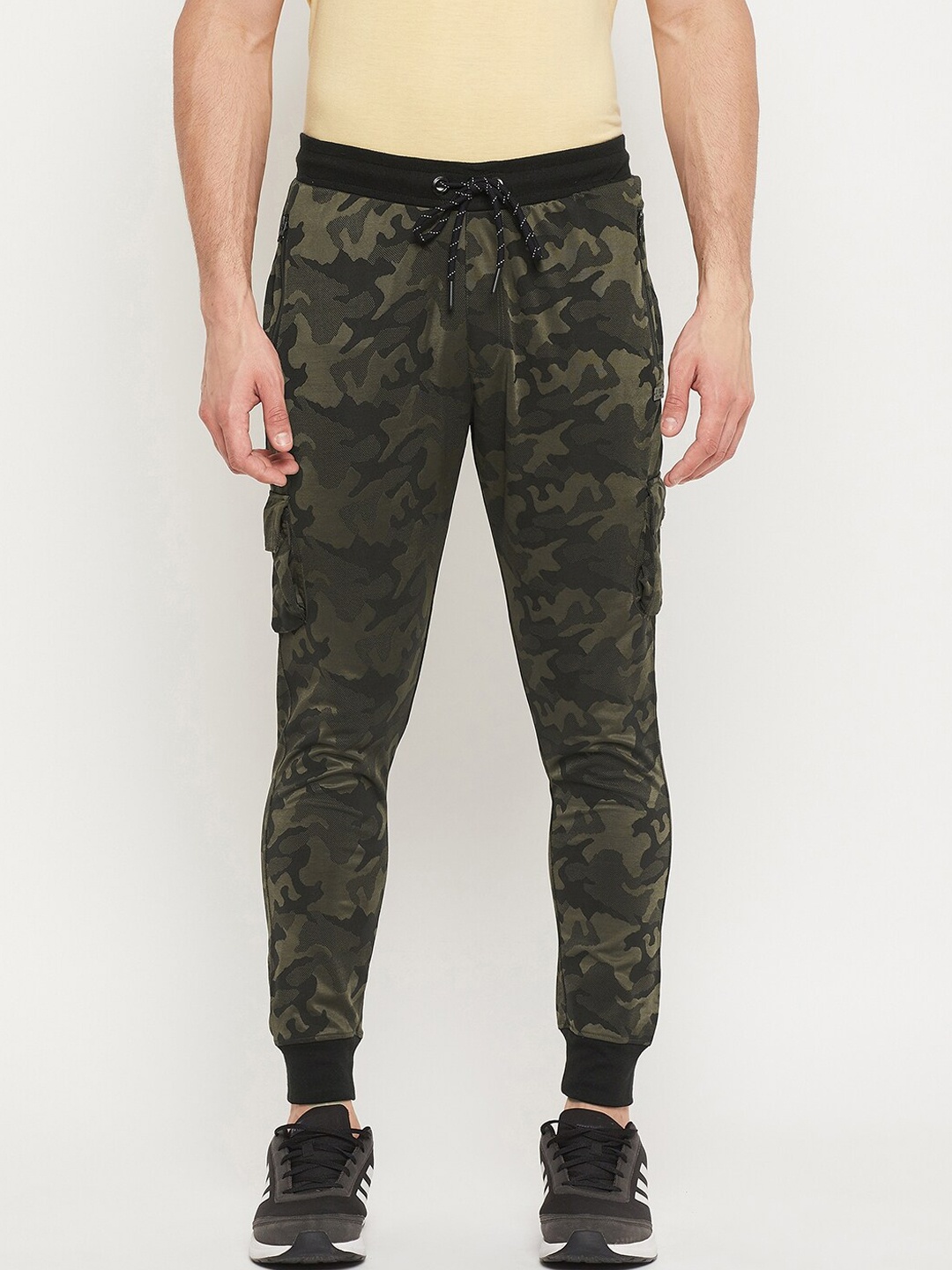 

Duke Men Green Camouflaged Cotton Joggers