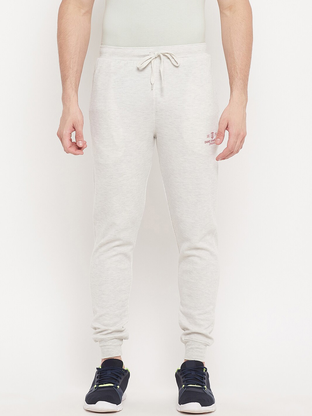 

Duke Men White Solid Slim-Fit Joggers