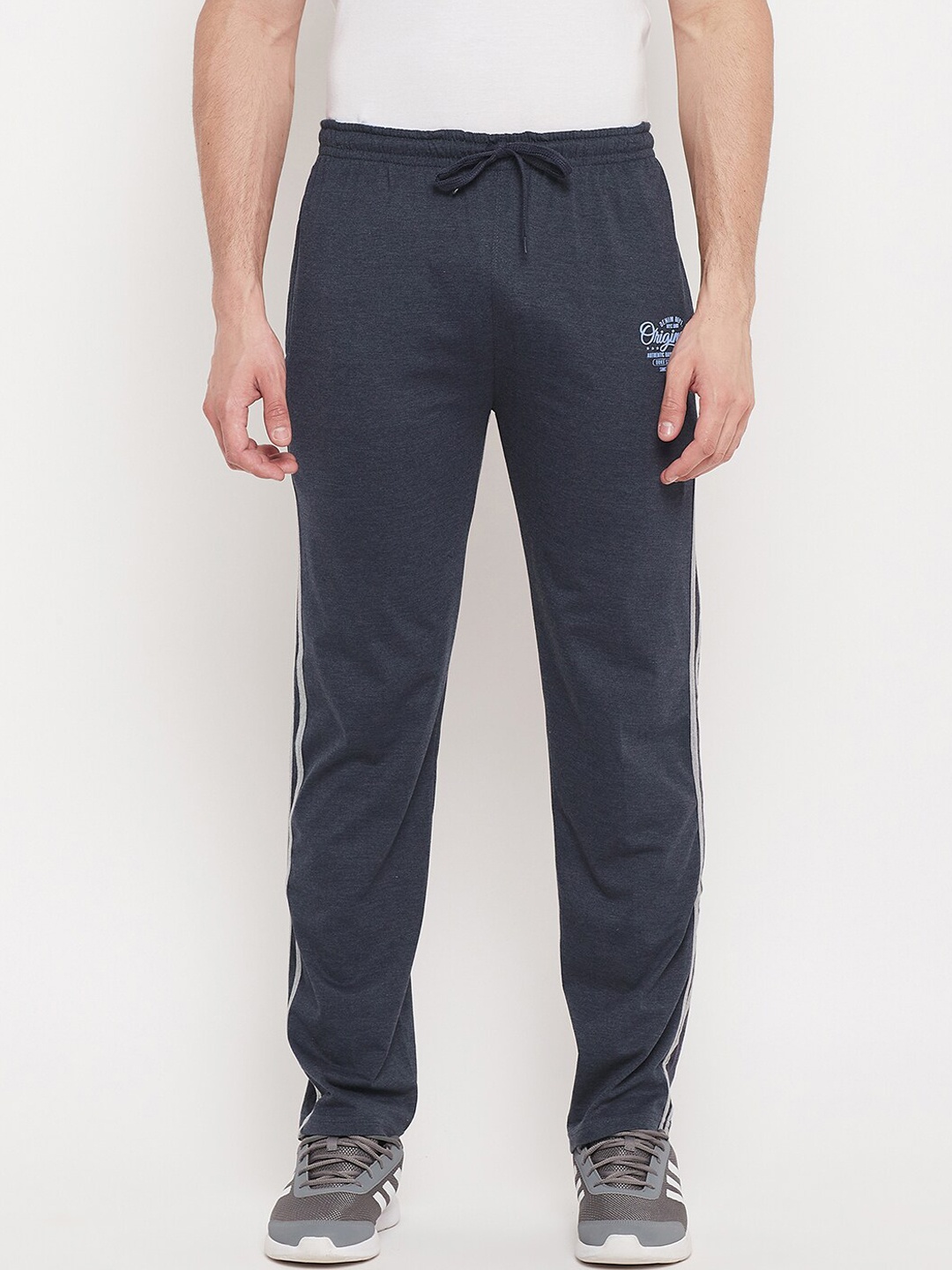

Duke Men Navy Blue Solid Track Pants