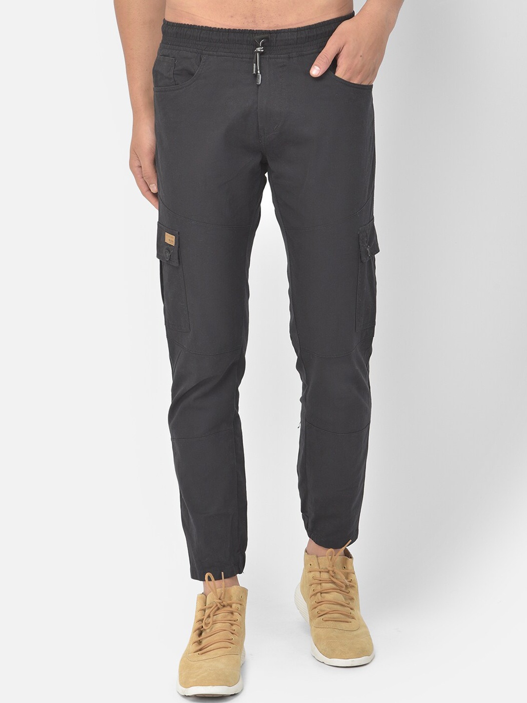 

COBB Men Black Comfort Slim Fit Joggers Trousers