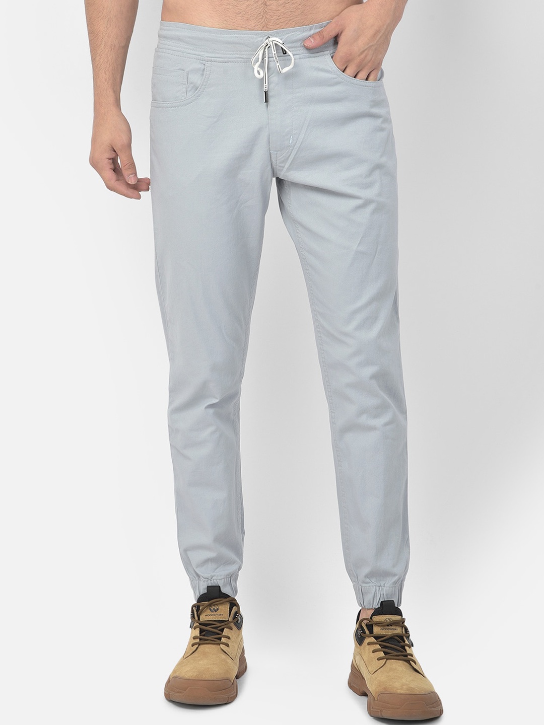 

COBB Men Blue Comfort Slim Fit Joggers Trousers