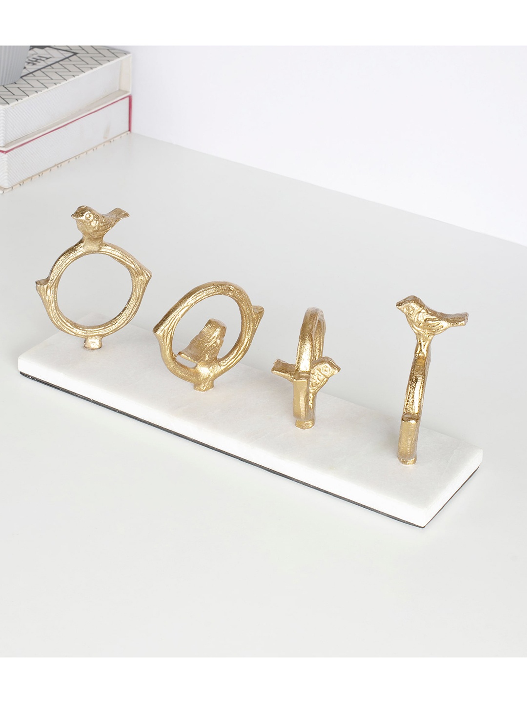 

HomeTown Gold-Toned Solid Metal Bird Flock Showpieces